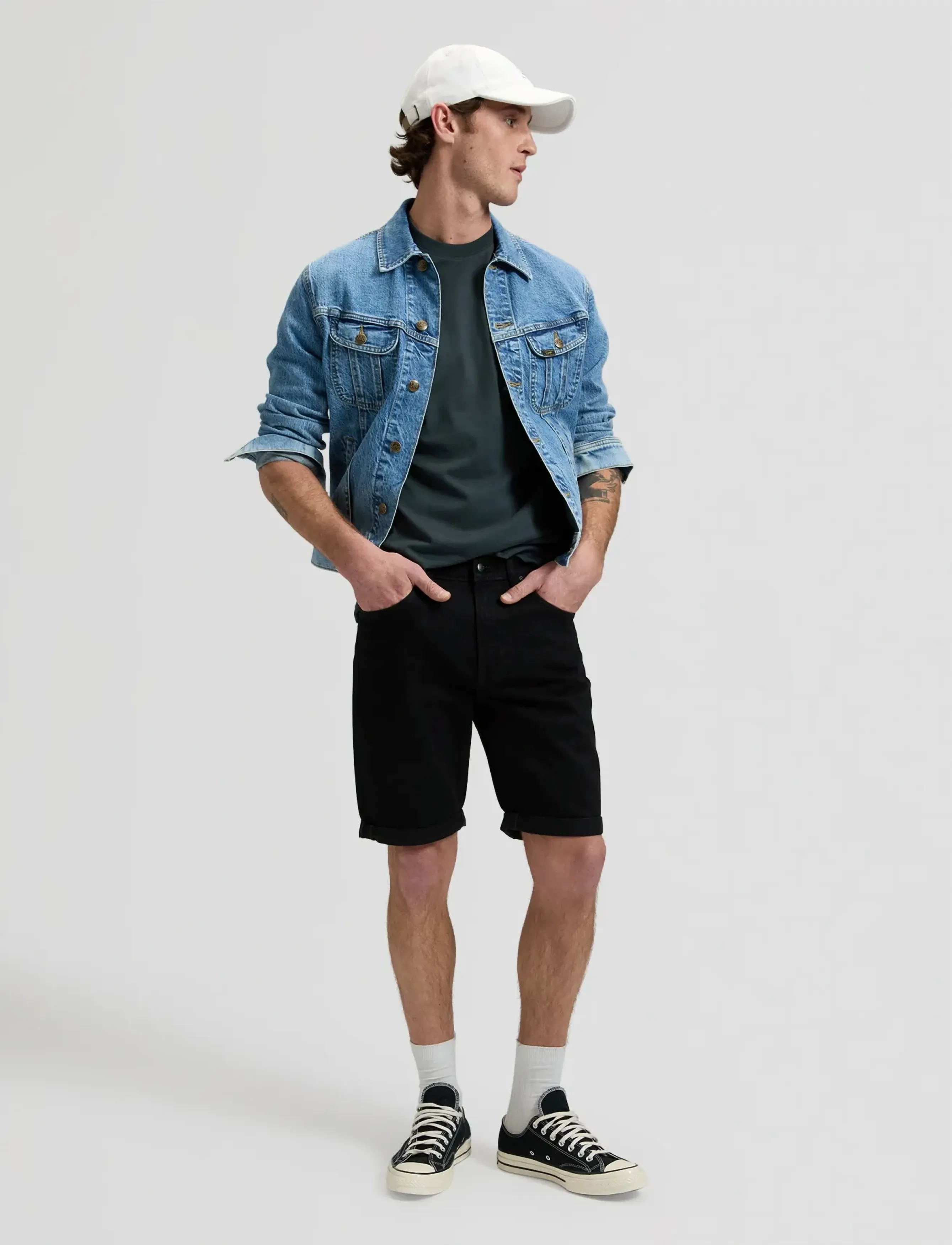 Lee Jeans - 5 POCKET SHORT - casual shorts - clean black - 3
