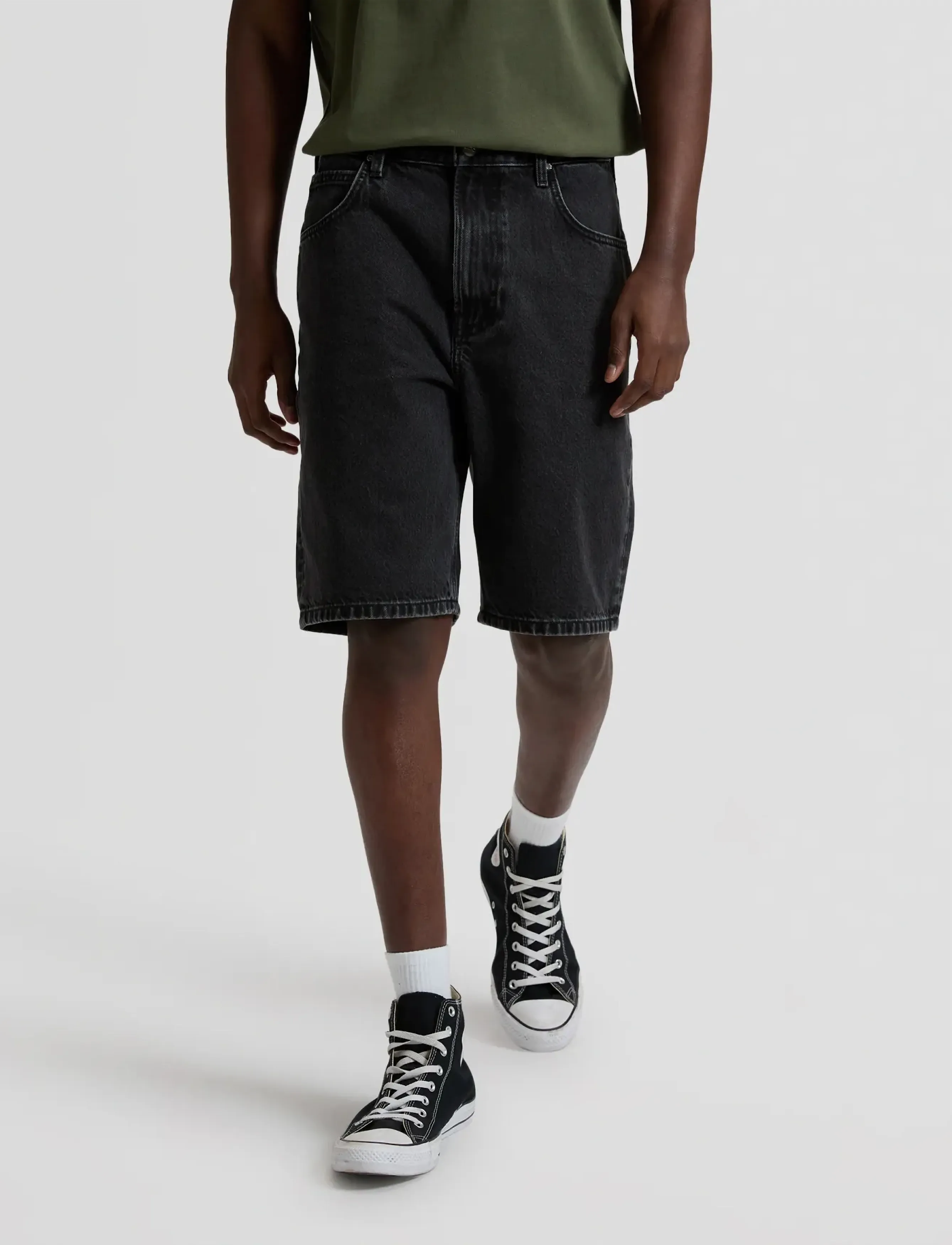 Lee Jeans ASHER SHORT - Teksariided - REKINDLE / black