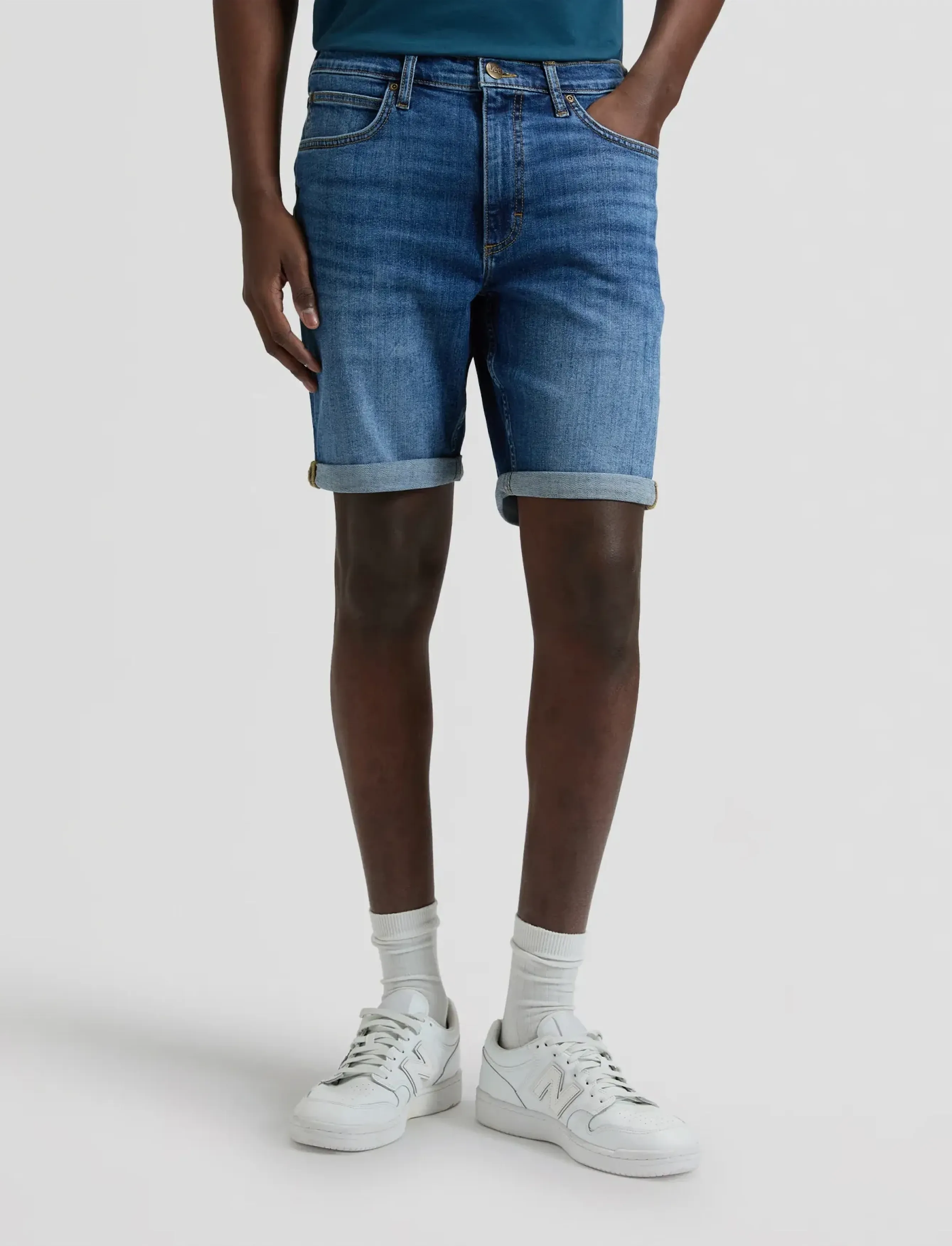 Lee Jeans RIDER SHORT - Teksariided - BUNDY / blue