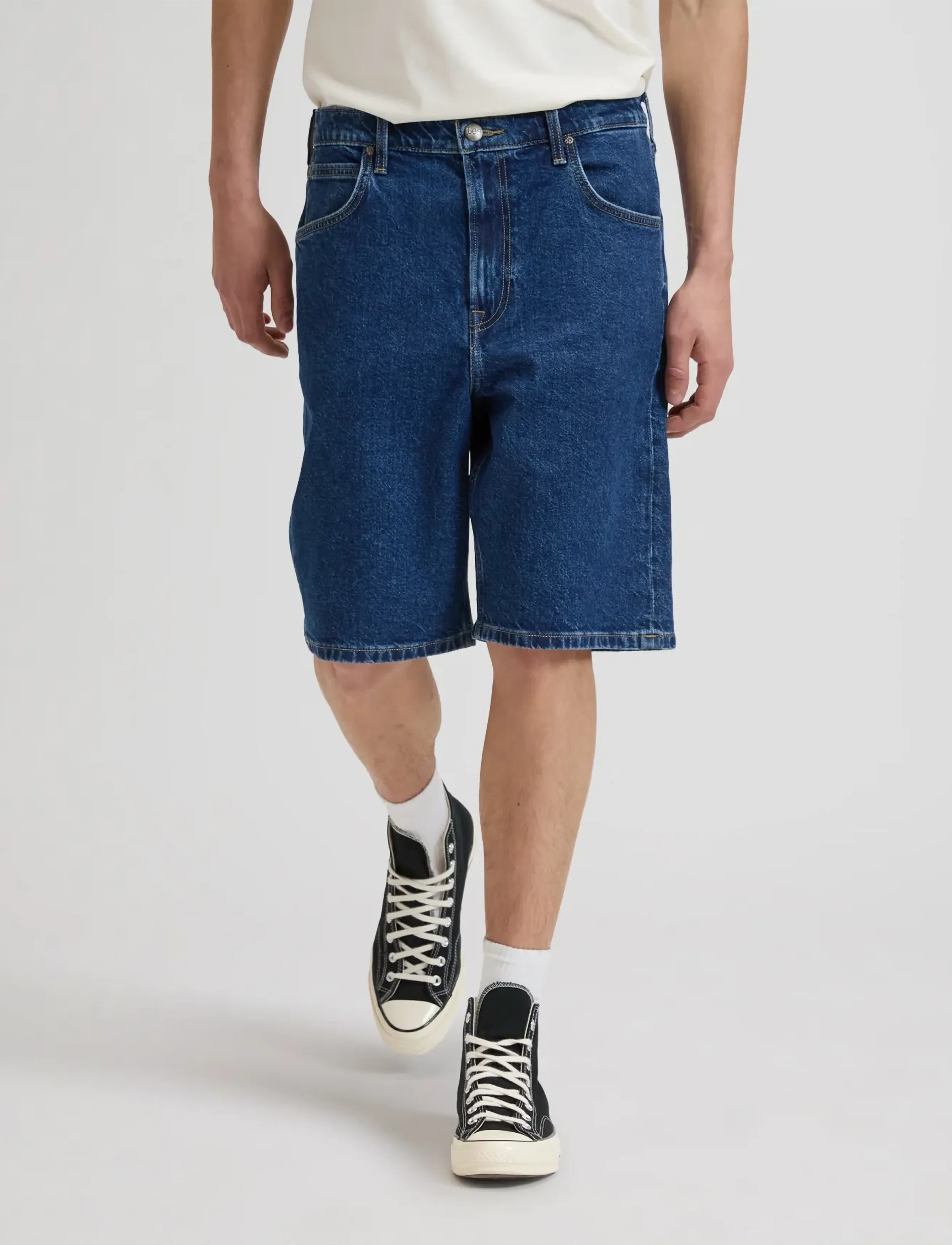 Lee Jeans Asher Short, 32 x 00, Blue, Shorts > Denim Shorts, Herre