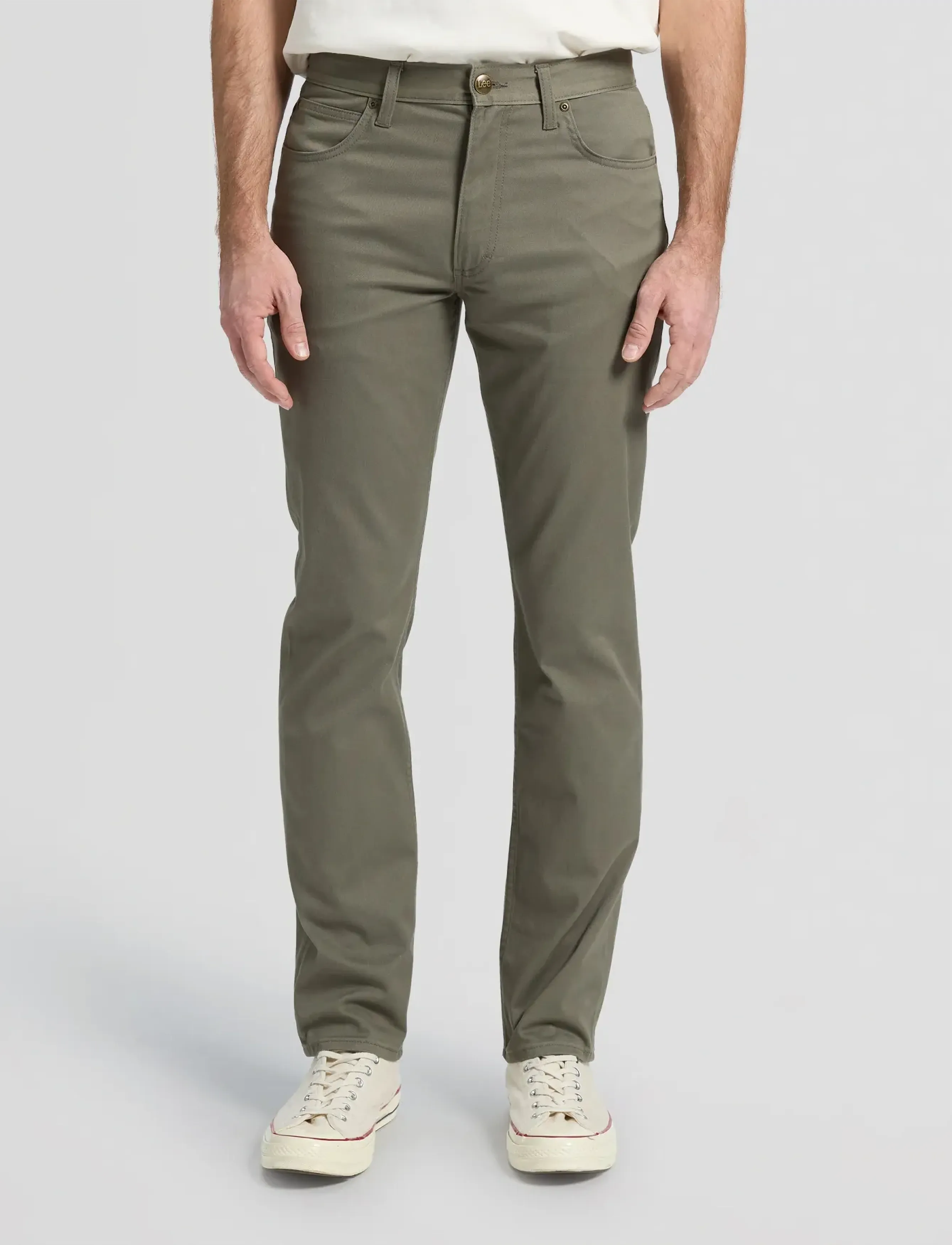 Lee Jeans DAREN - Püksid - LICHEN OLIVE / beige