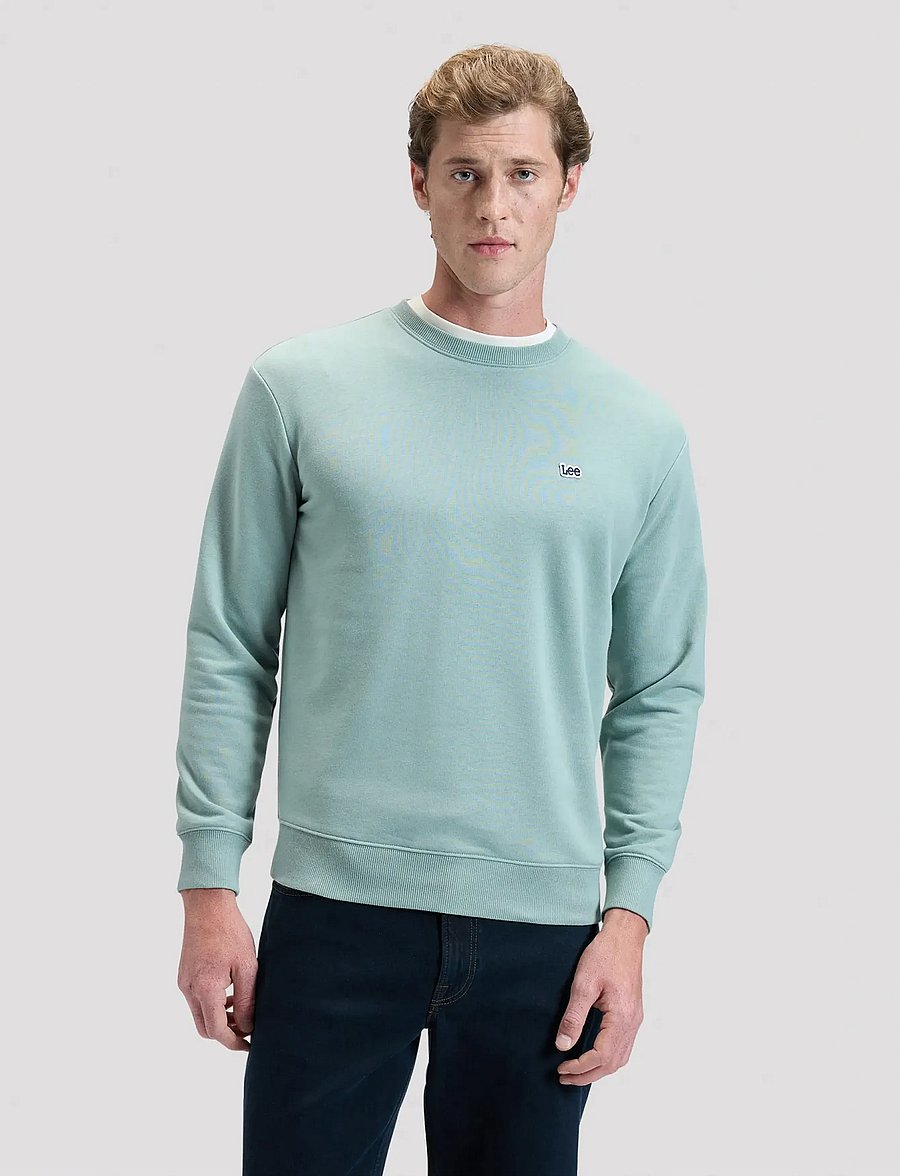 Lee Jeans - PATCH CREW SWS - collegepaidat - desert sage - 0