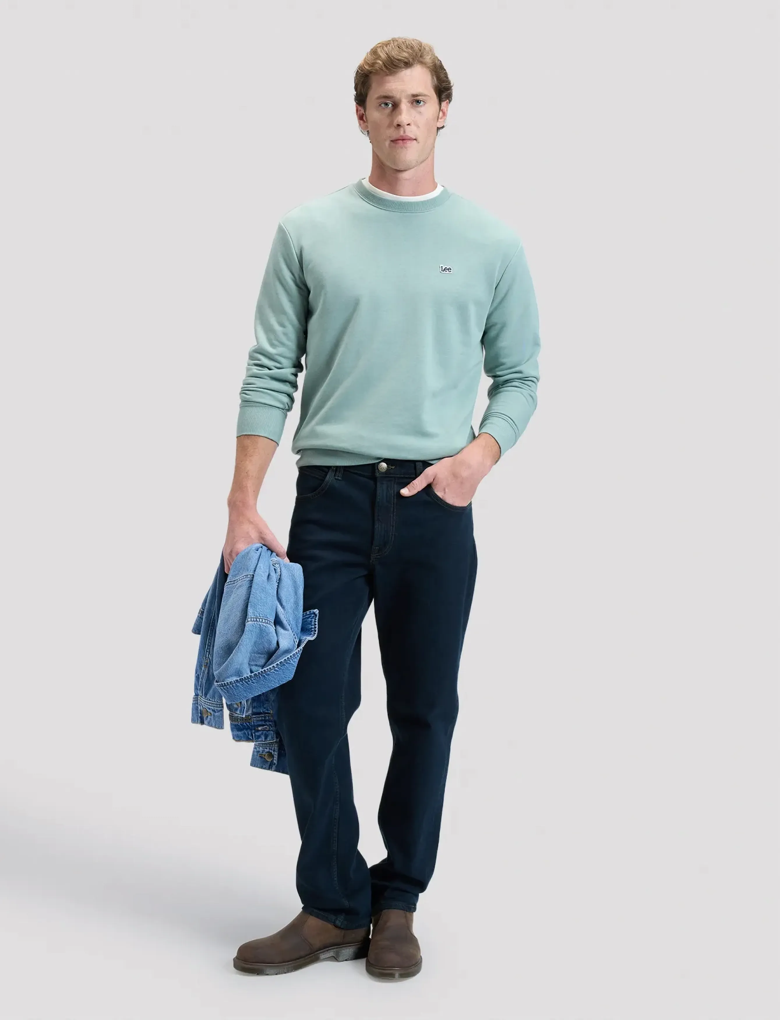 Lee Jeans - PATCH CREW SWS - collegepaidat - desert sage - 3