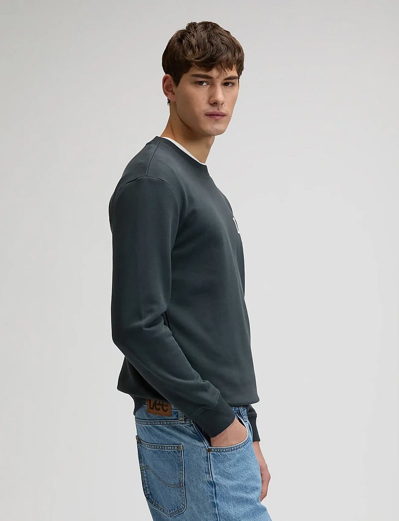Lee Jeans - WOBBLY LEE SWS - sweatshirts - washed black - 4