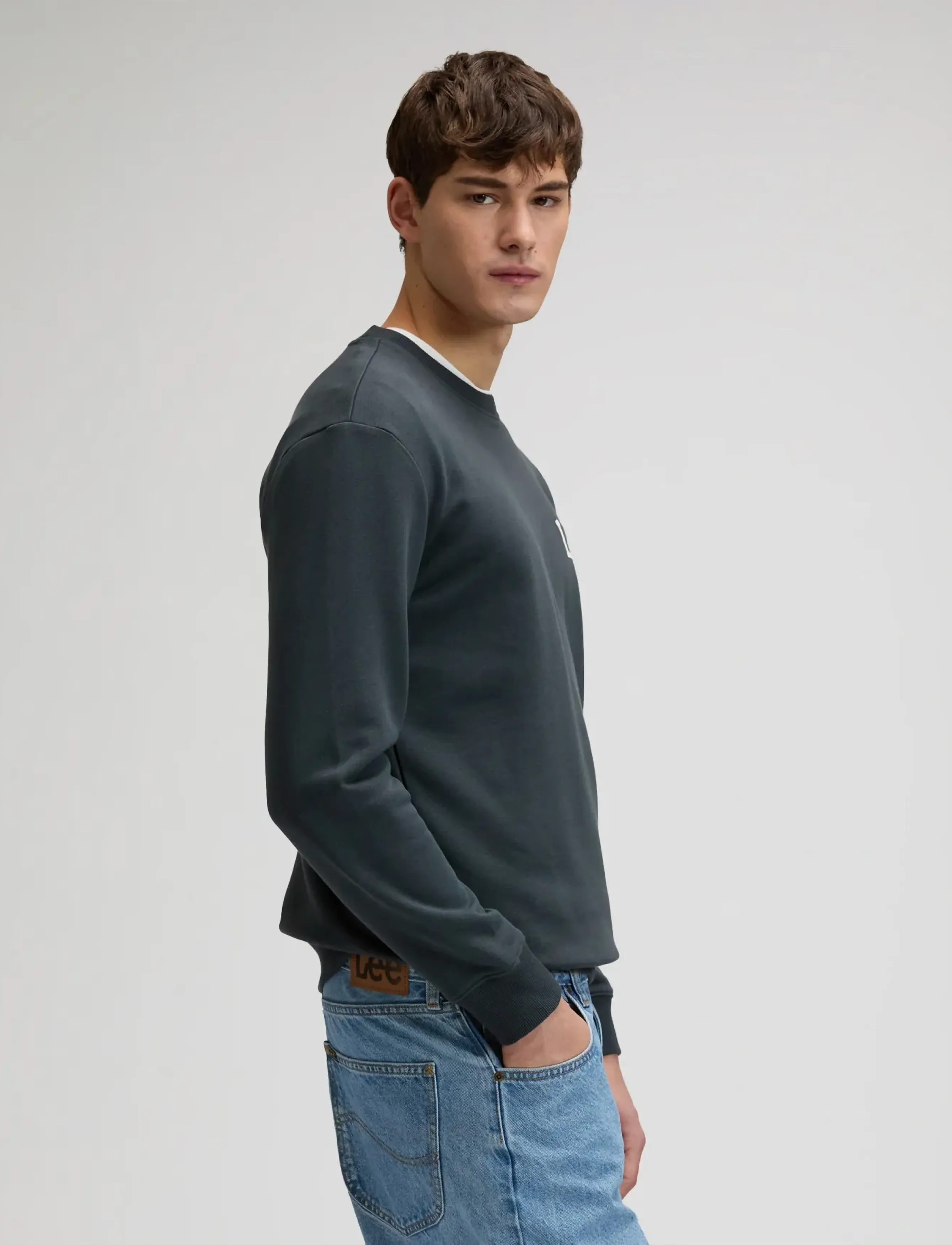 Lee Jeans - WOBBLY LEE SWS - sweatshirts - washed black - 4