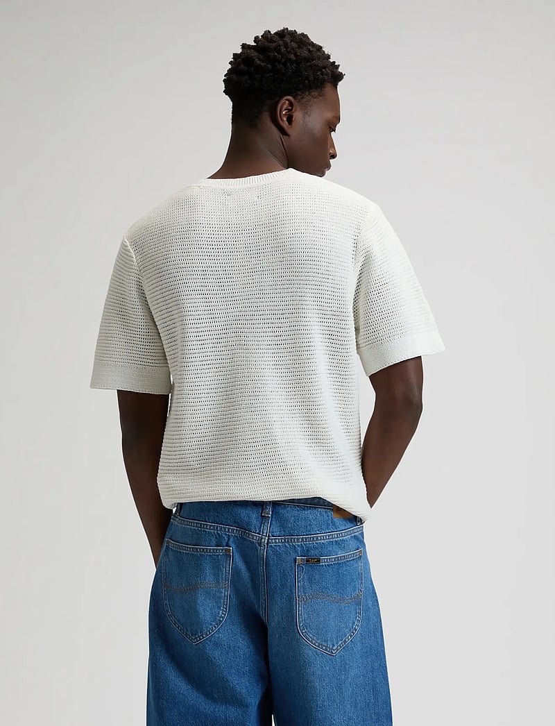 Lee Jeans - CROCHET T - marškinėliai trumpomis rankovėmis - natural - 2