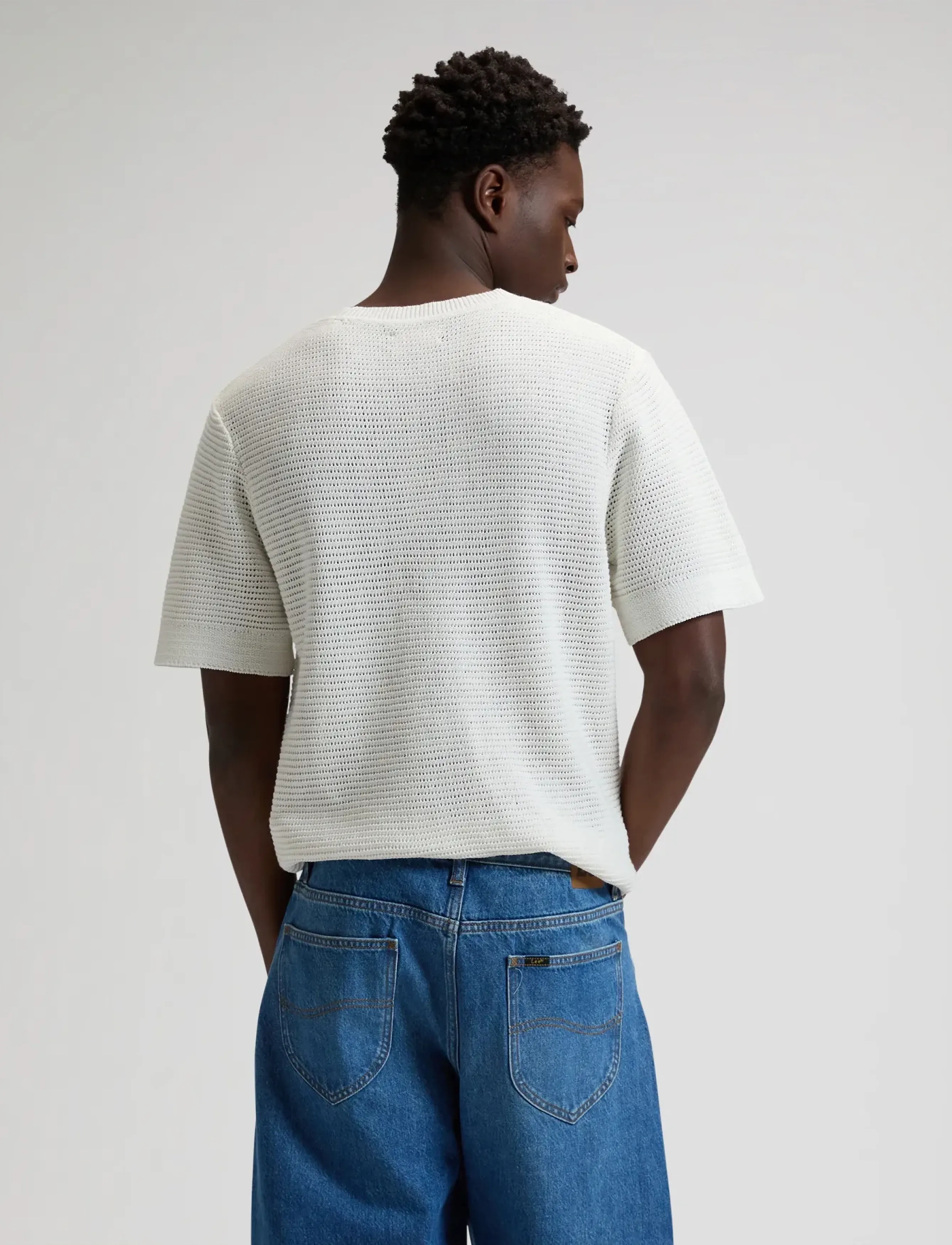 Lee Jeans - CROCHET T - kortärmade t-shirts - natural - 2