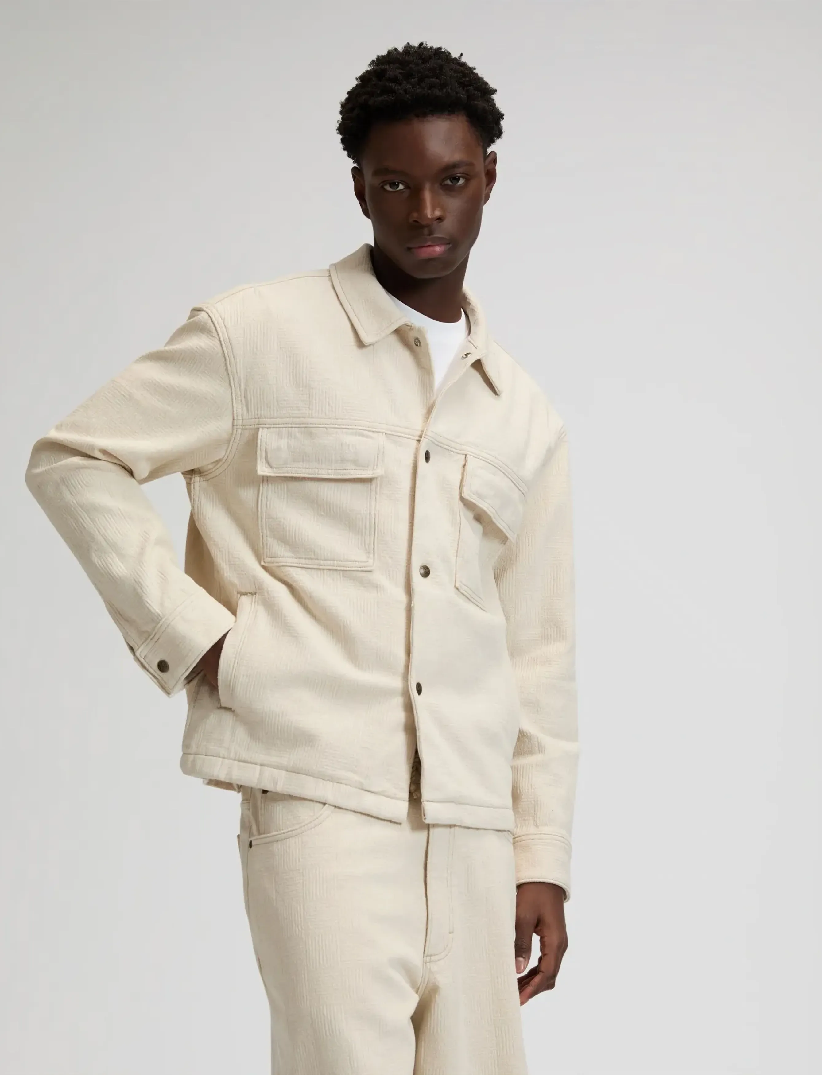 Lee Jeans - JACQUARD JKT - overshirts - natural greige - 0