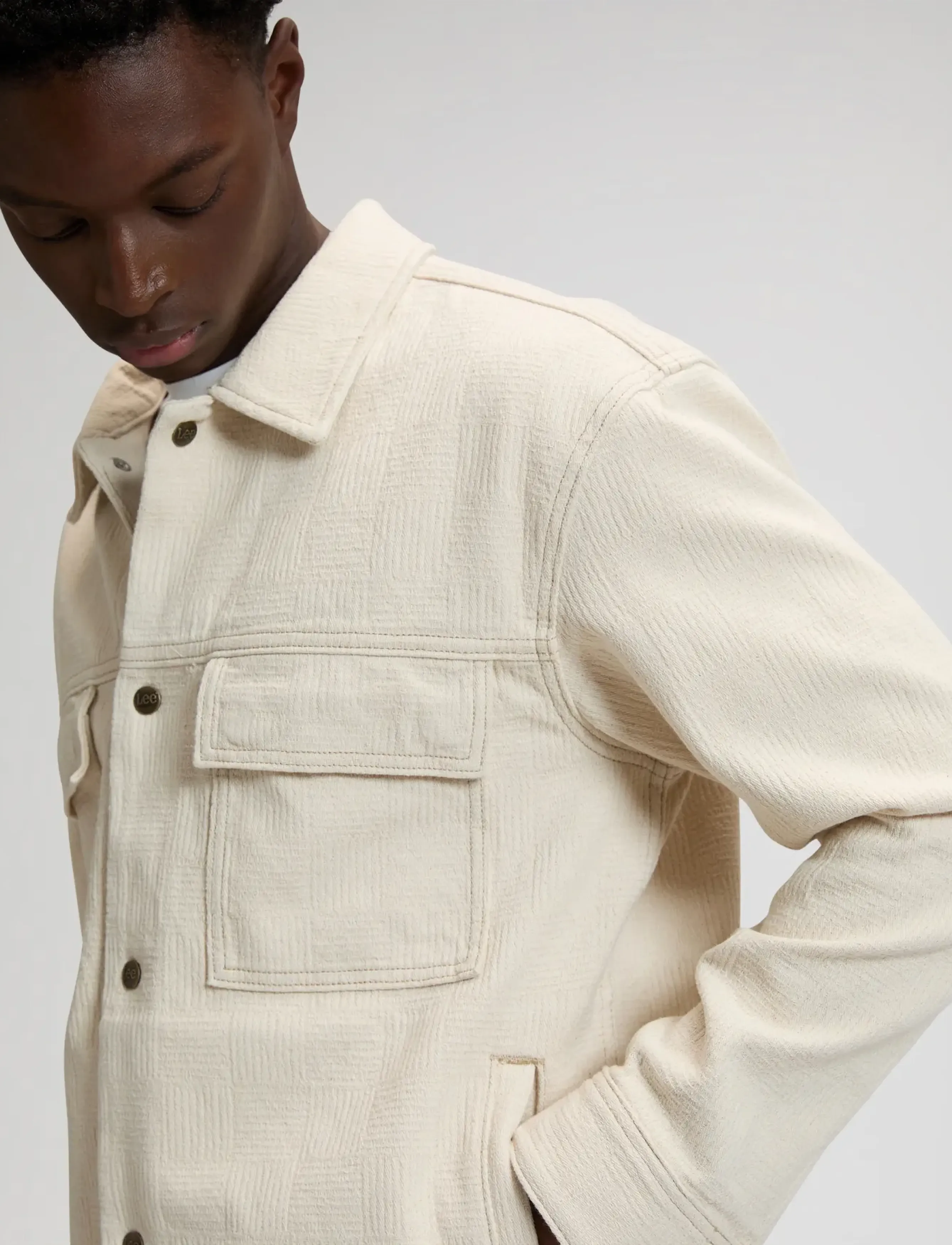 Lee Jeans - JACQUARD JKT - overshirts - natural greige - 5