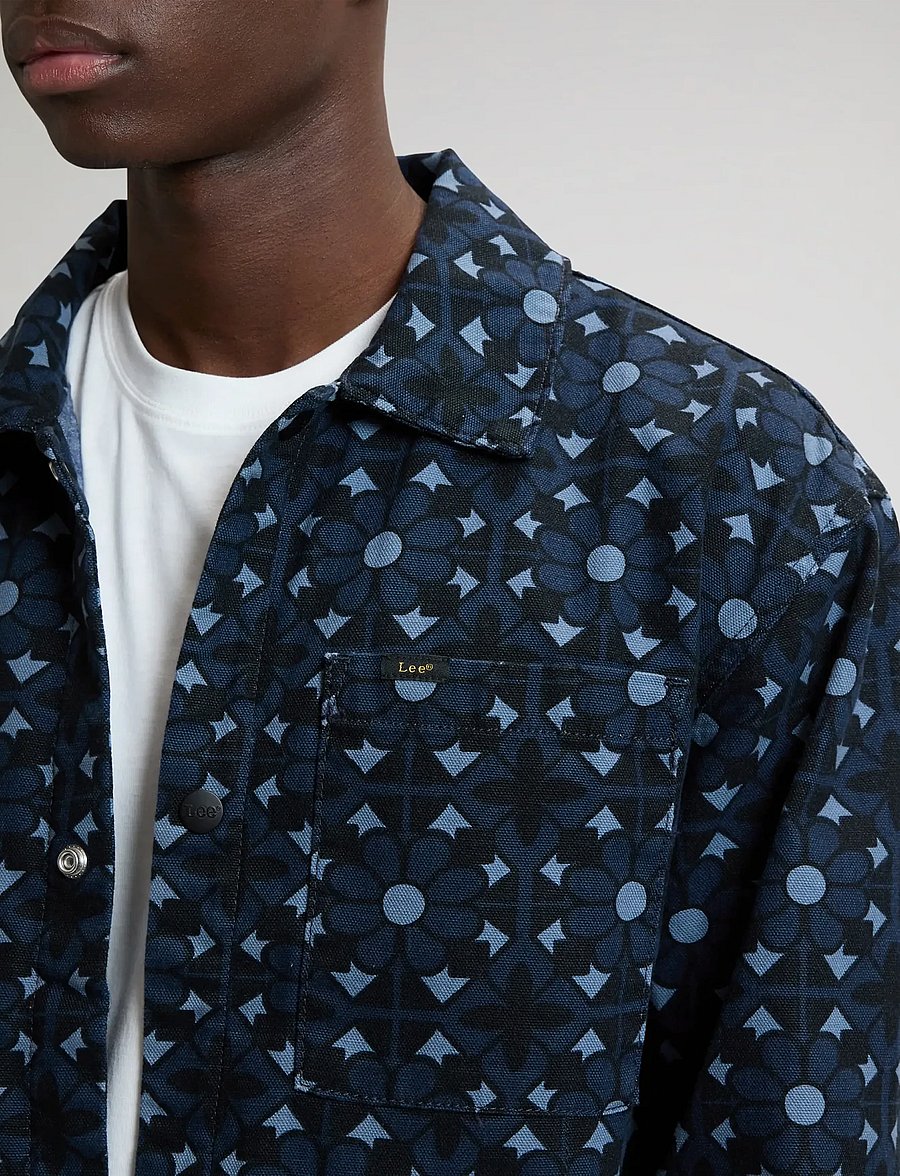 Lee Jeans - CLEAN WORKWEAR JACKET - voodriga teksajakid - geo print - 5