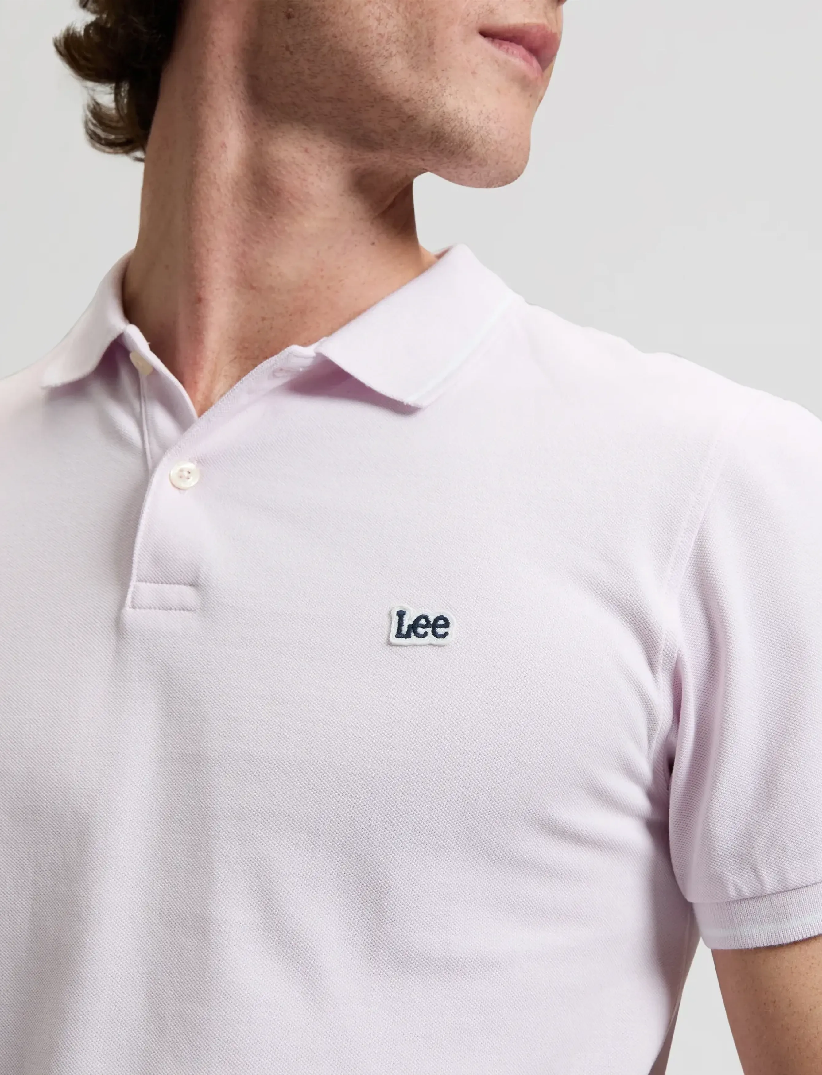 Lee Jeans - PIQUE POLO - lühikeste varrukatega polod - light icy pink - 5