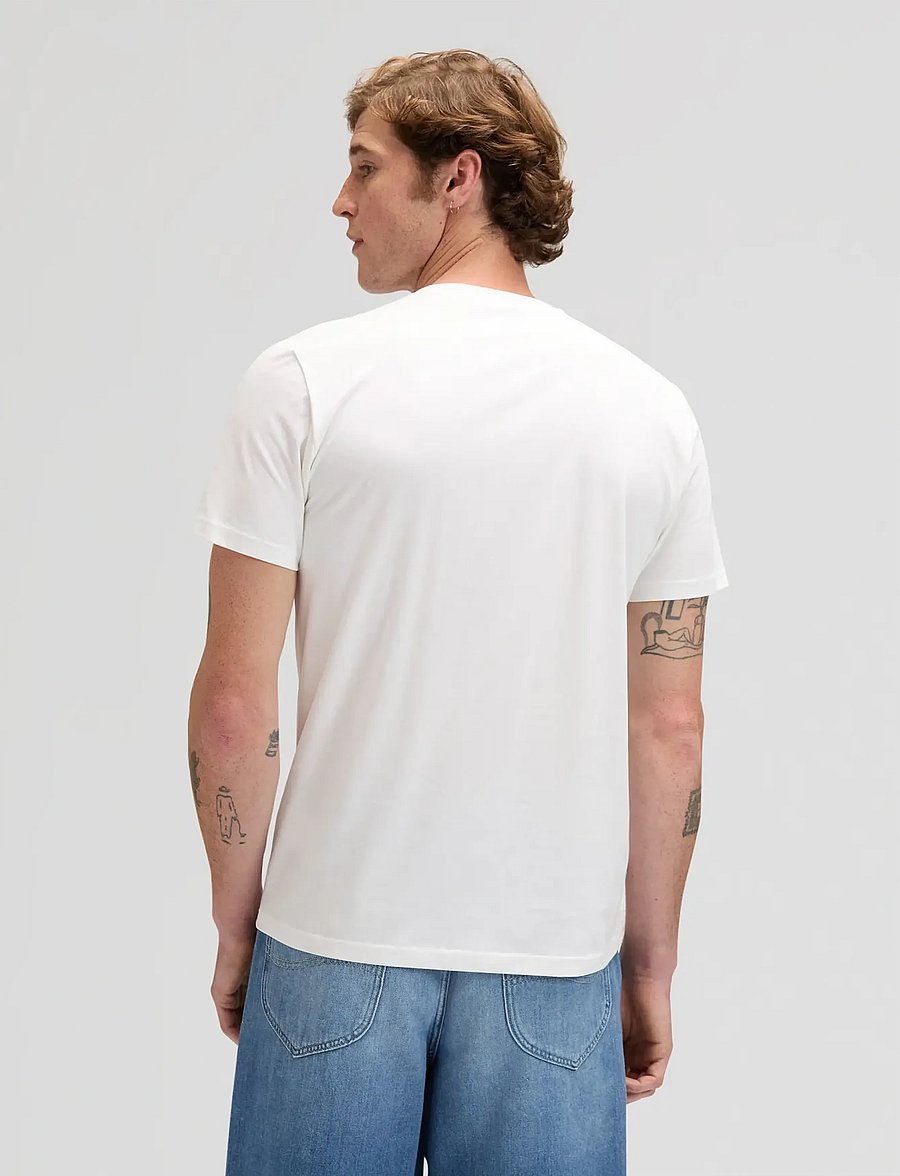 Lee Jeans - LEE STITCH TEE - kurzärmelige t-shirts - bright white - 2