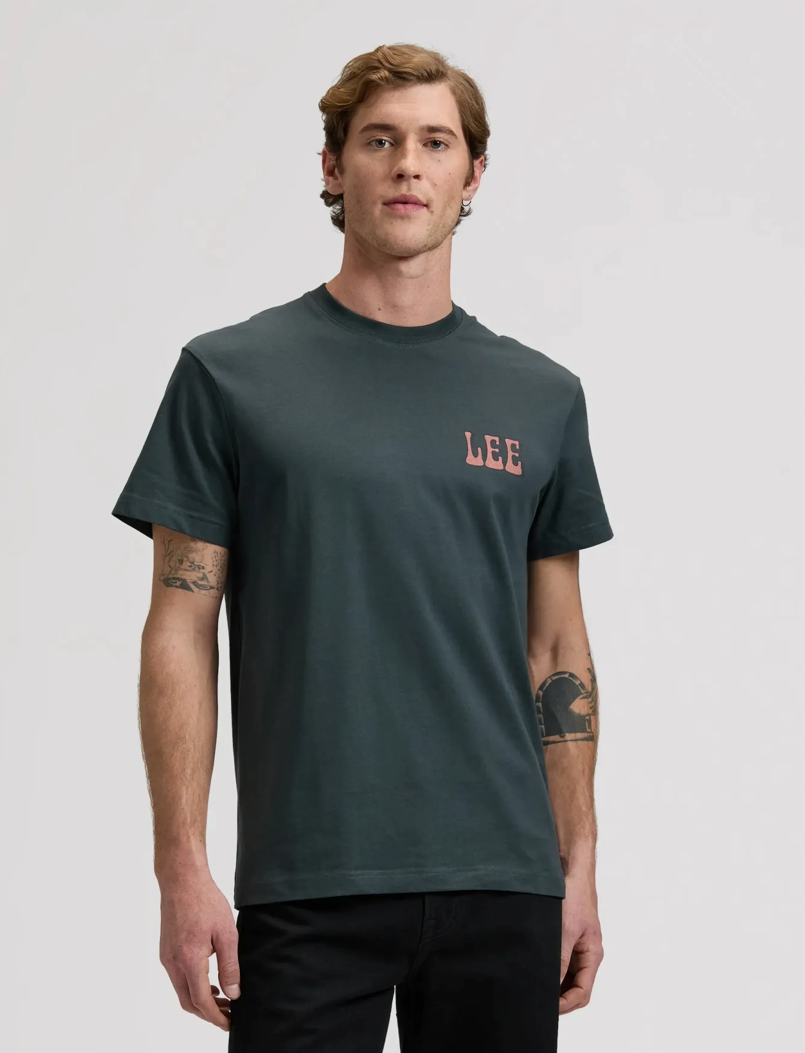 Lee Jeans - LEE VINYL TEE - laagste prijzen - washed black - 3