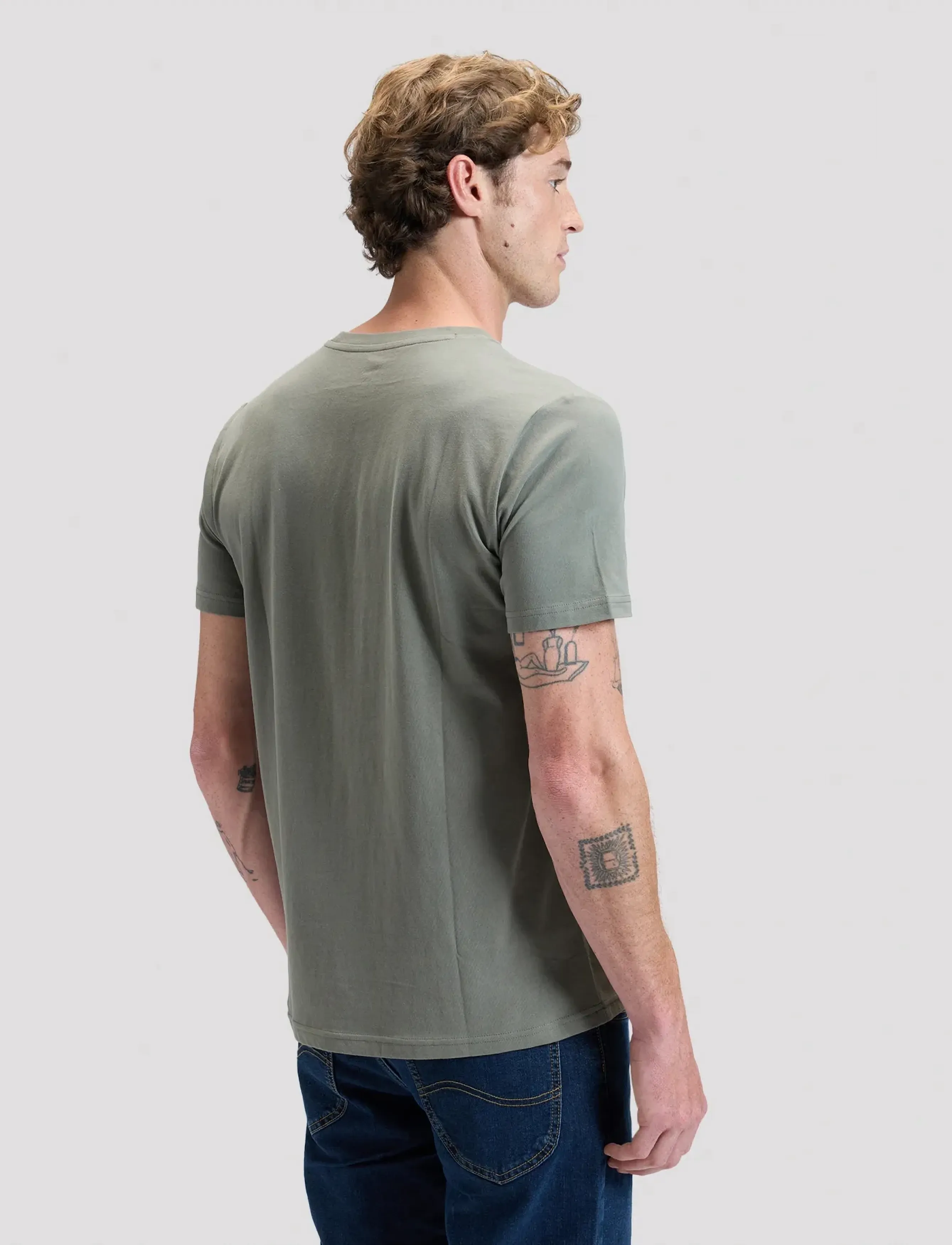 Lee Jeans - MEDIUM WOBBLY LEE TEE - lowest prices - lichen olive - 3
