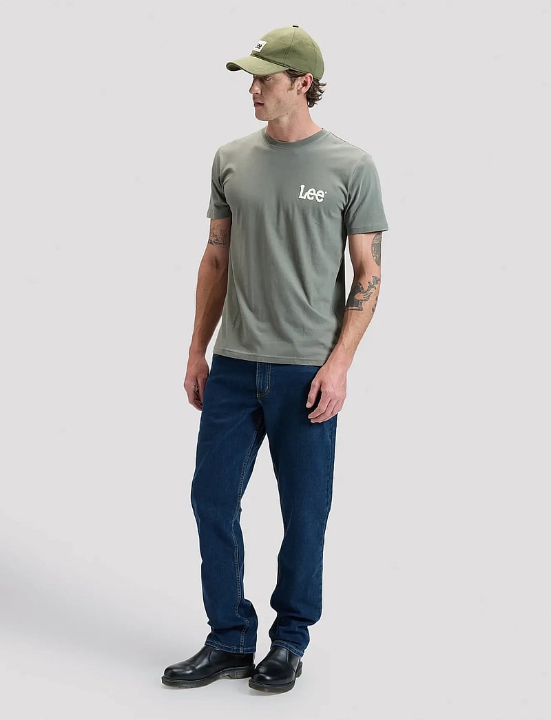 Lee Jeans - MEDIUM WOBBLY LEE TEE - kurzärmelig - lichen olive - 4