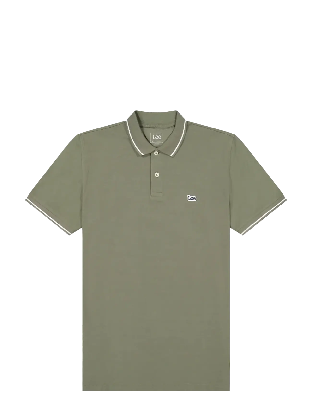 PIQUE POLO - LICHEN OLIVE