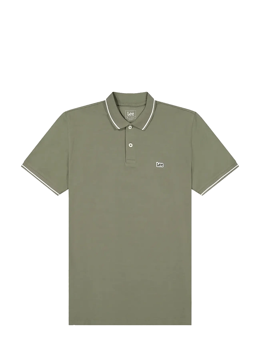 Lee Jeans - PIQUE POLO - kortærmede poloer - lichen olive - 1