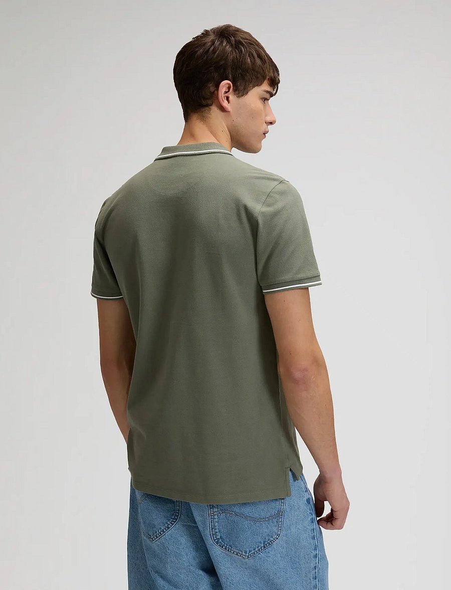 Lee Jeans - PIQUE POLO - kortærmede poloer - lichen olive - 2