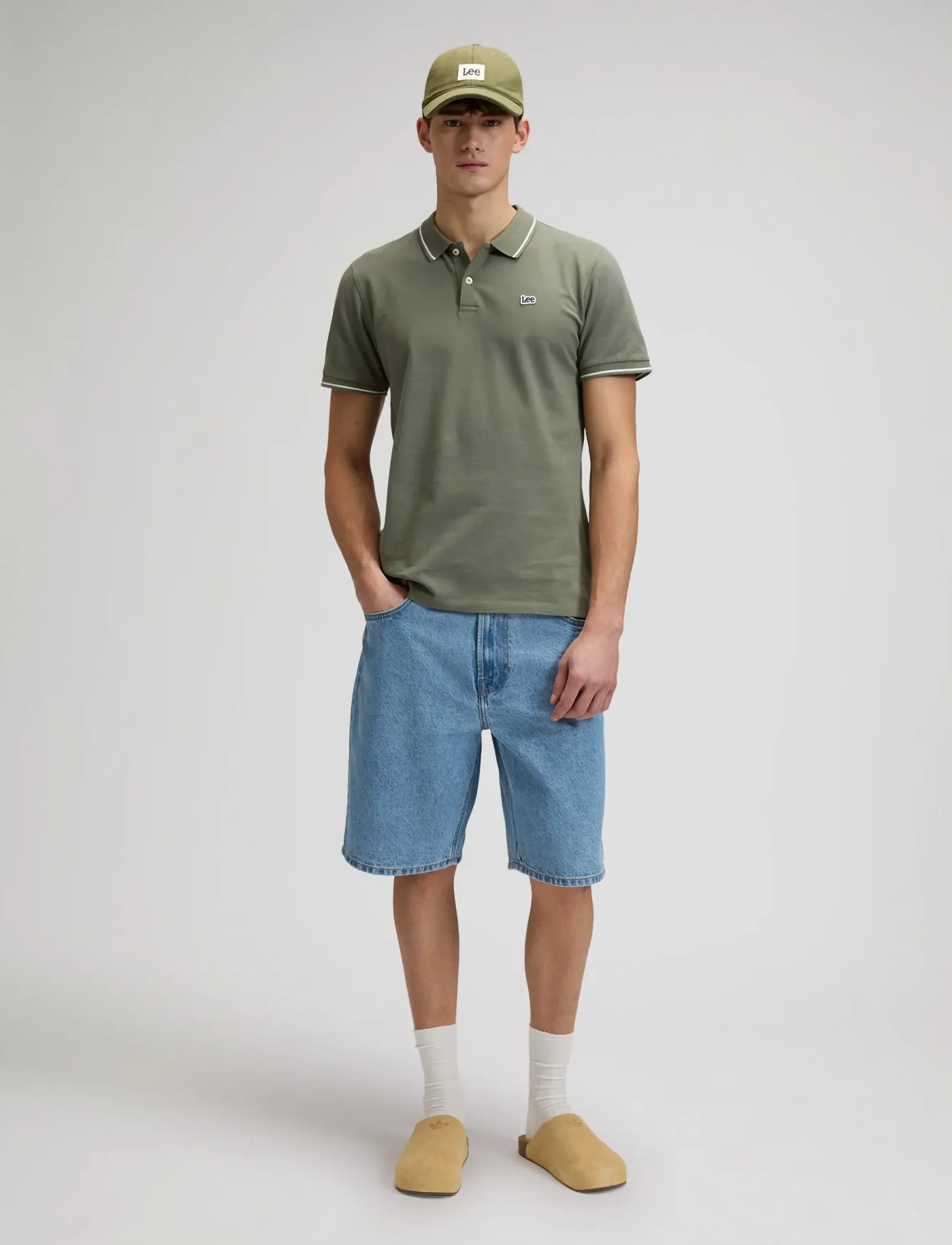 Lee Jeans - PIQUE POLO - lühikeste varrukatega polod - lichen olive - 3