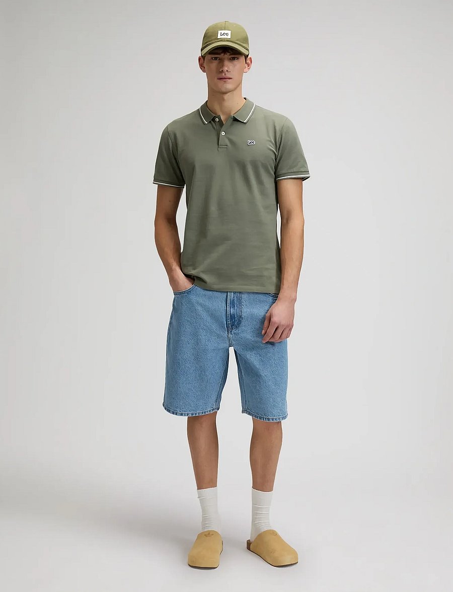 Lee Jeans - PIQUE POLO - kortærmede poloer - lichen olive - 3