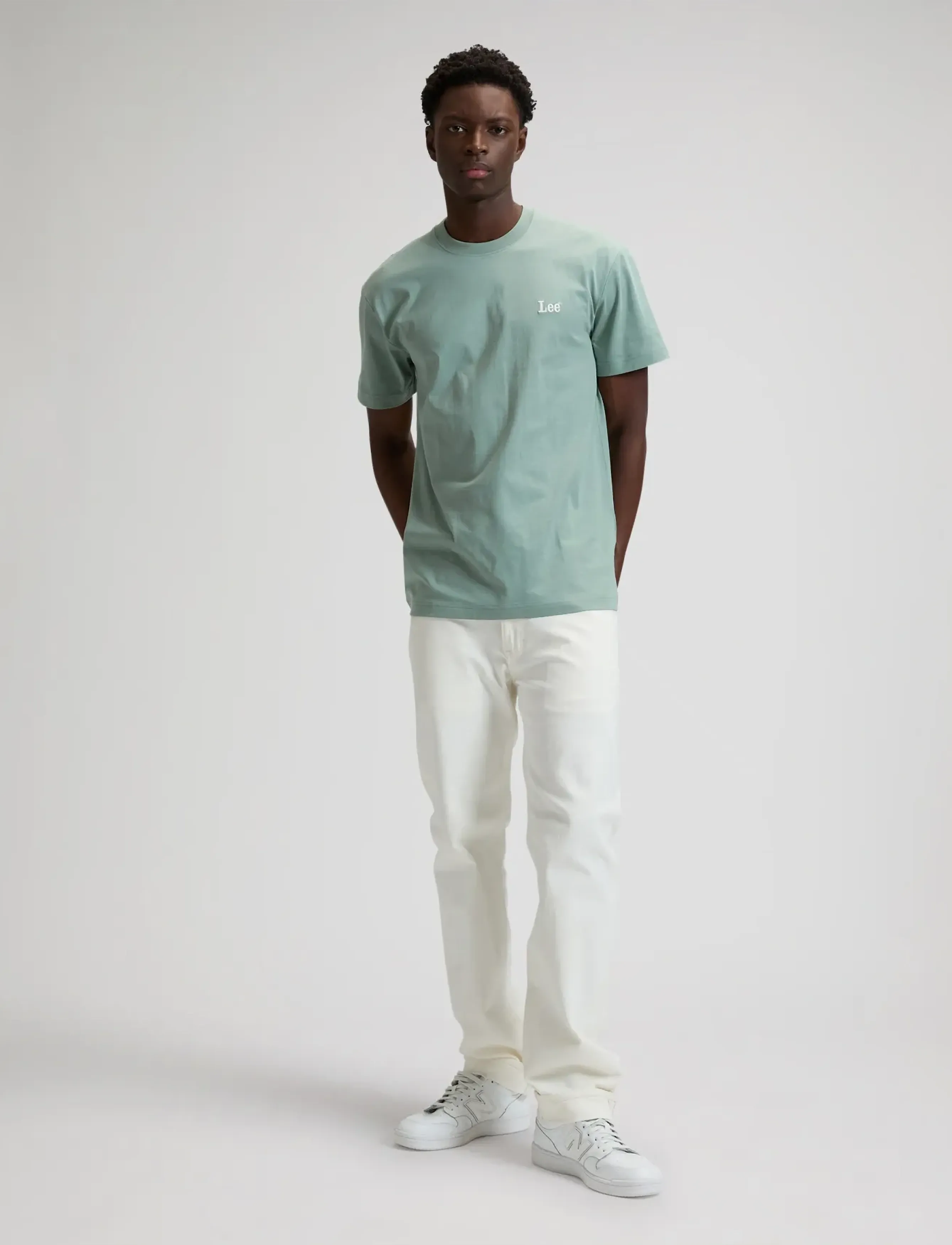 Lee Jeans - SS SMALL LOGO TEE - die niedrigsten preise - desert sage - 3