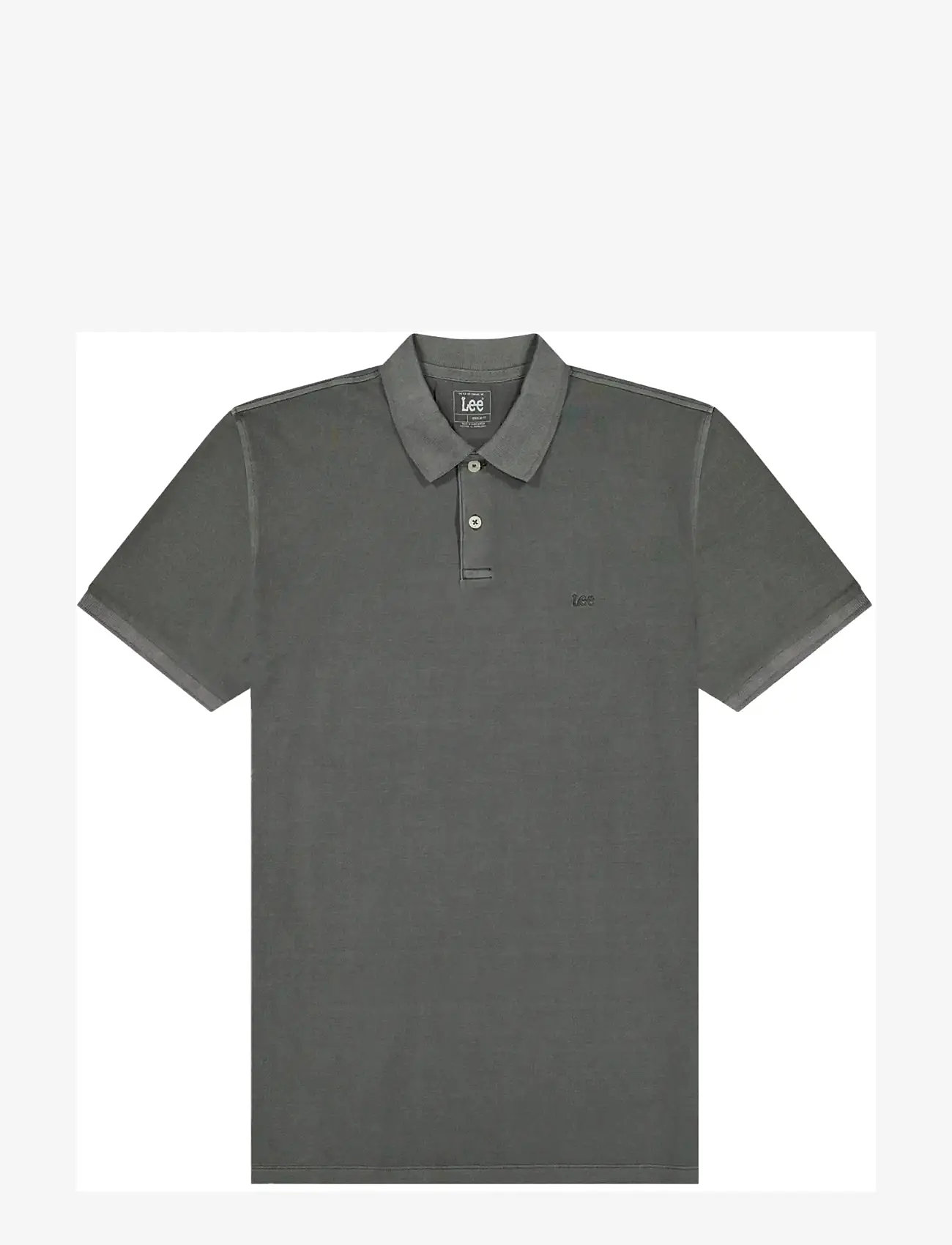 Lee Jeans - GARMENT DYE POLO - laveste priser - static gray - 1