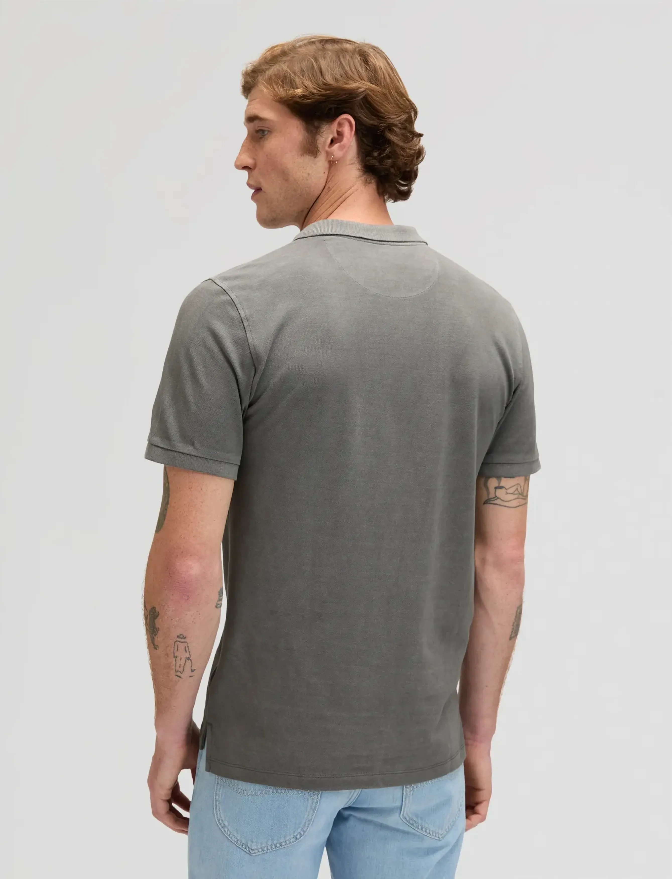 Lee Jeans - GARMENT DYE POLO - kurzärmelig - static gray - 2