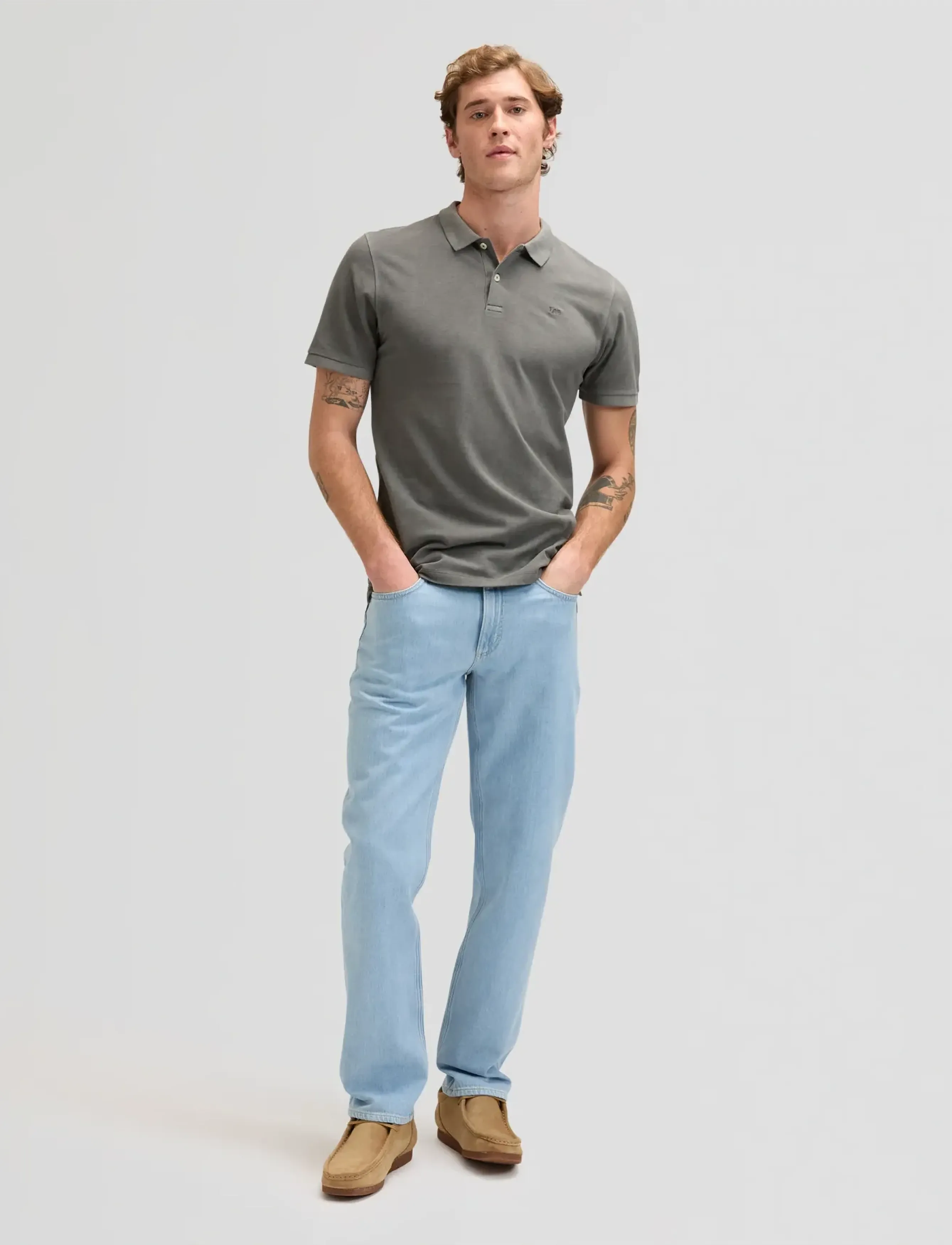 Lee Jeans - GARMENT DYE POLO - kurzärmelig - static gray - 3