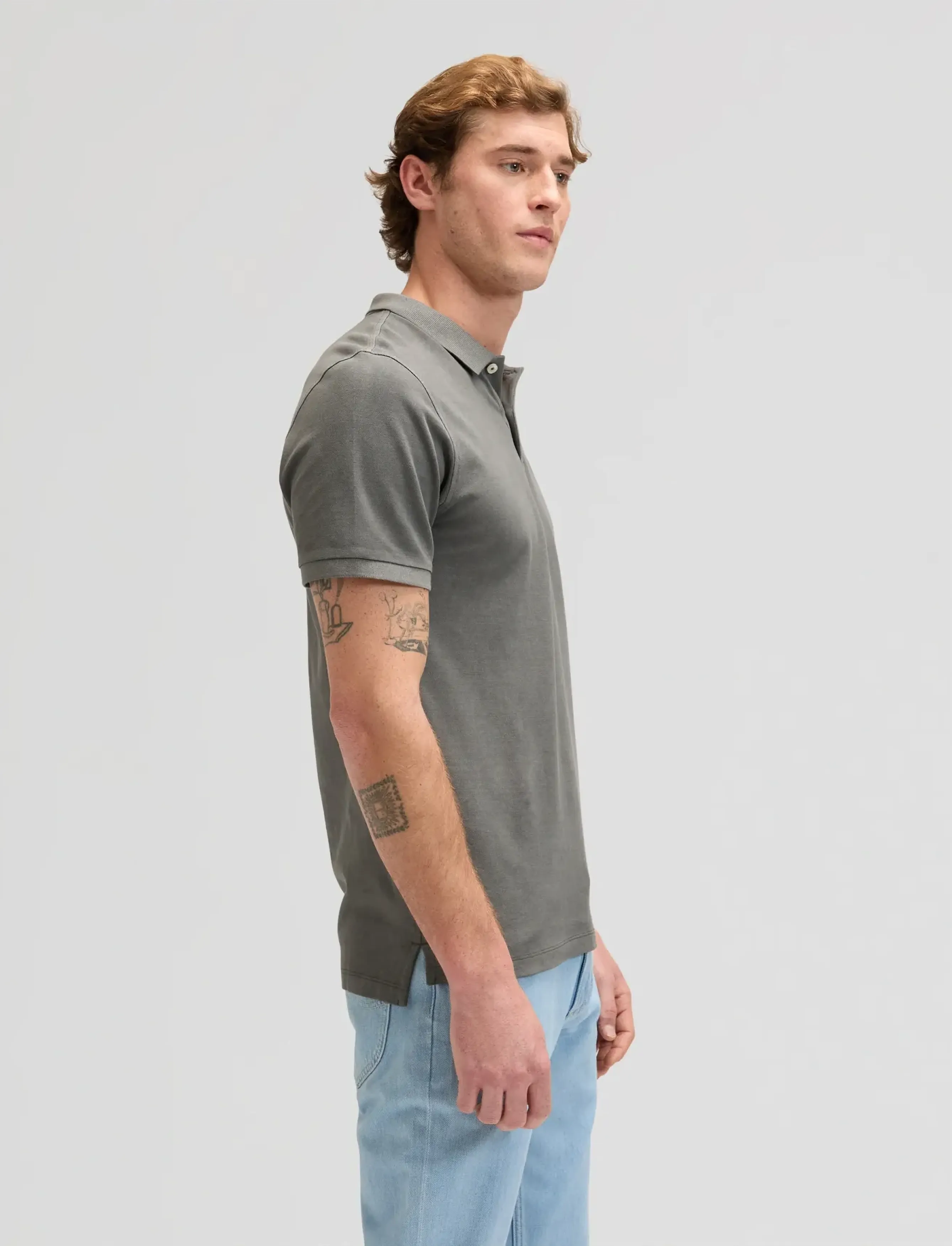 Lee Jeans - GARMENT DYE POLO - kurzärmelig - static gray - 4