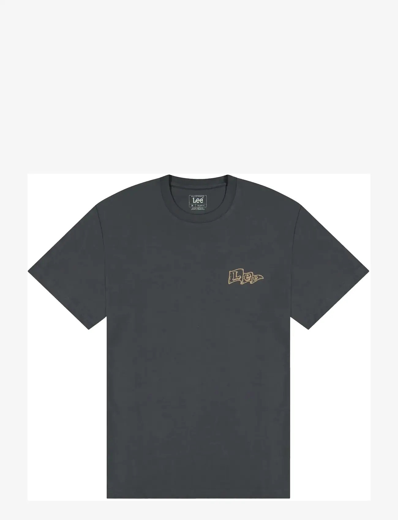 Lee Jeans - LEE FLAG TEE - kortærmede t-shirts - washed black - 1