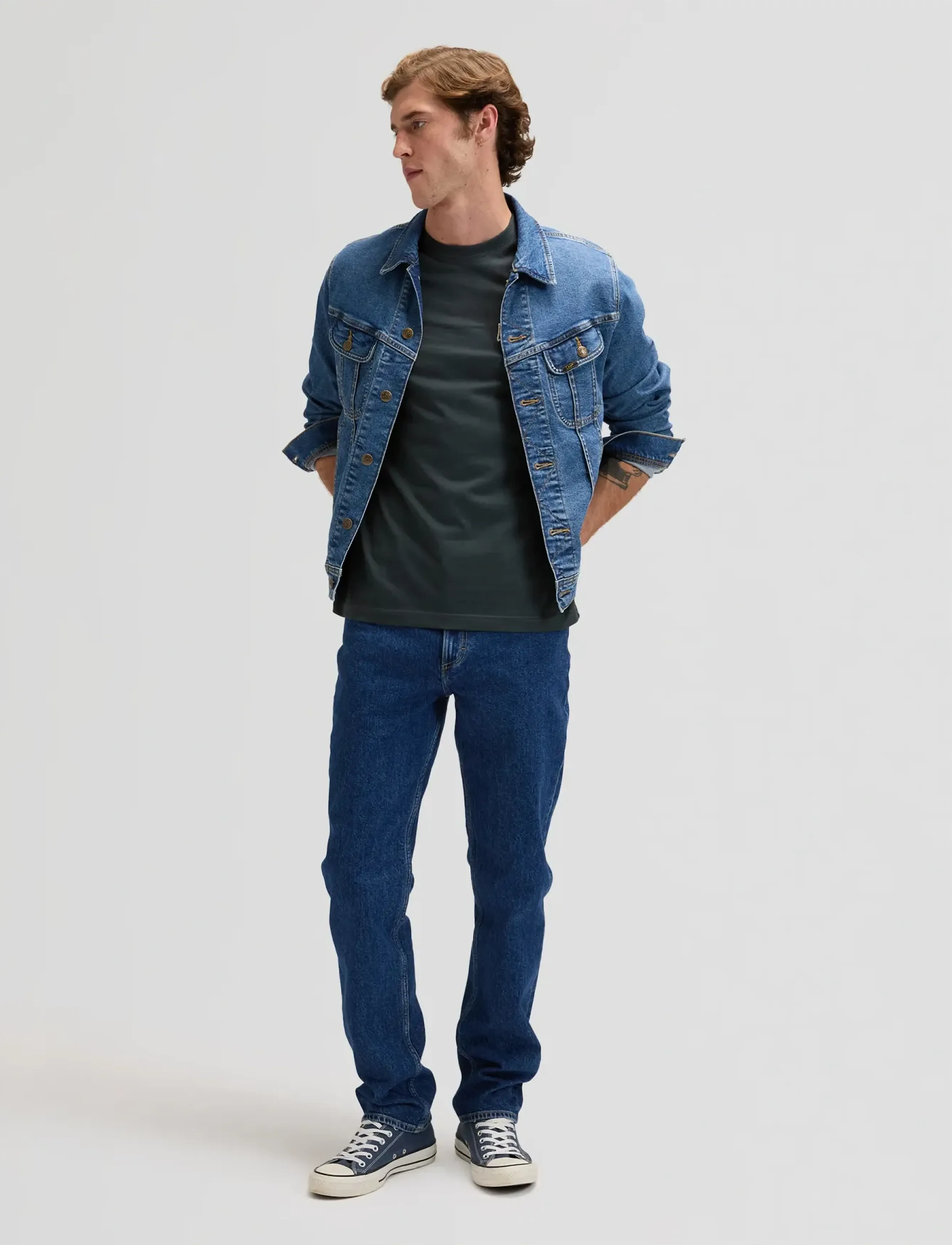 Lee Jeans - LEE FLAG TEE - laveste priser - washed black - 3