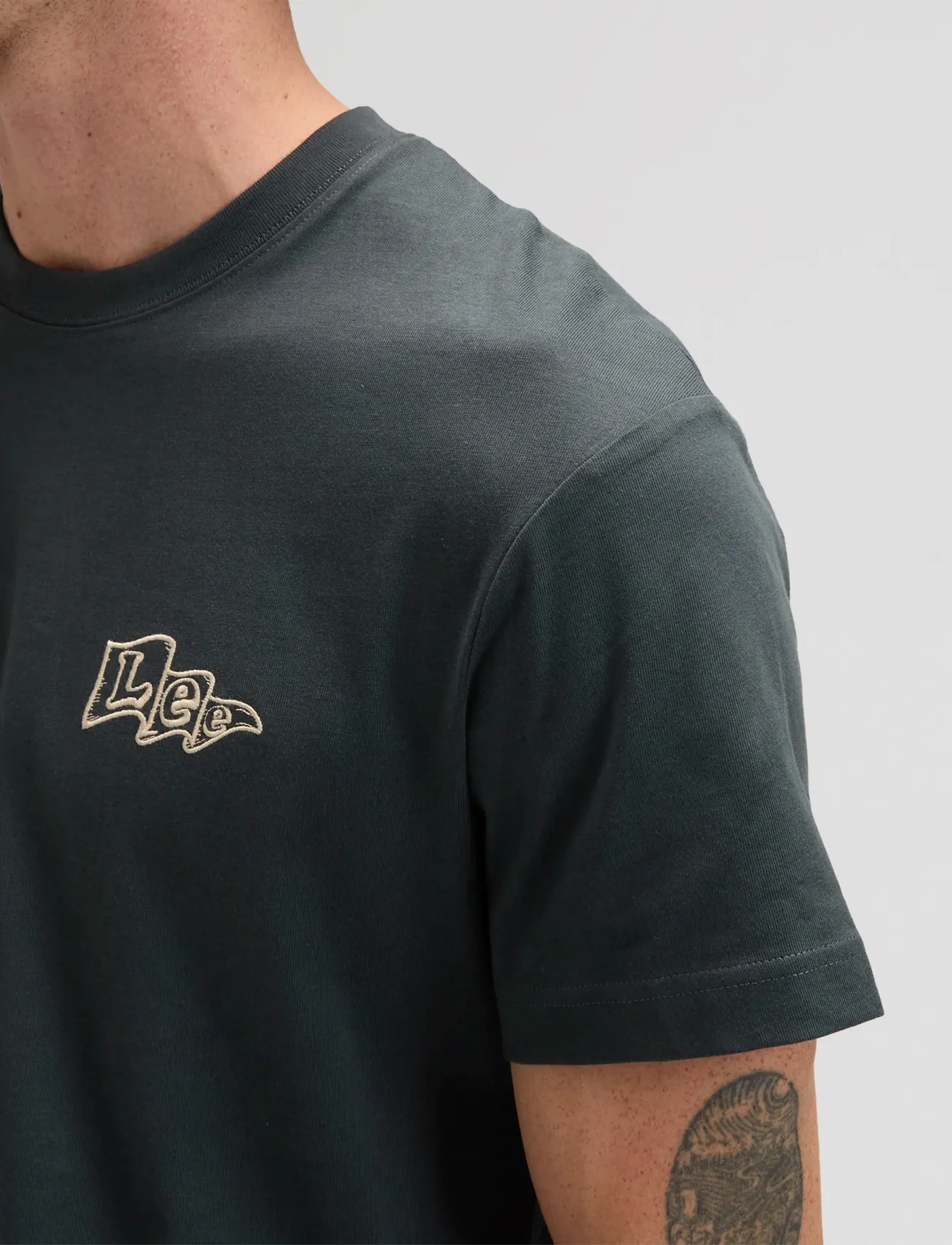 Lee Jeans - LEE FLAG TEE - laveste priser - washed black - 5