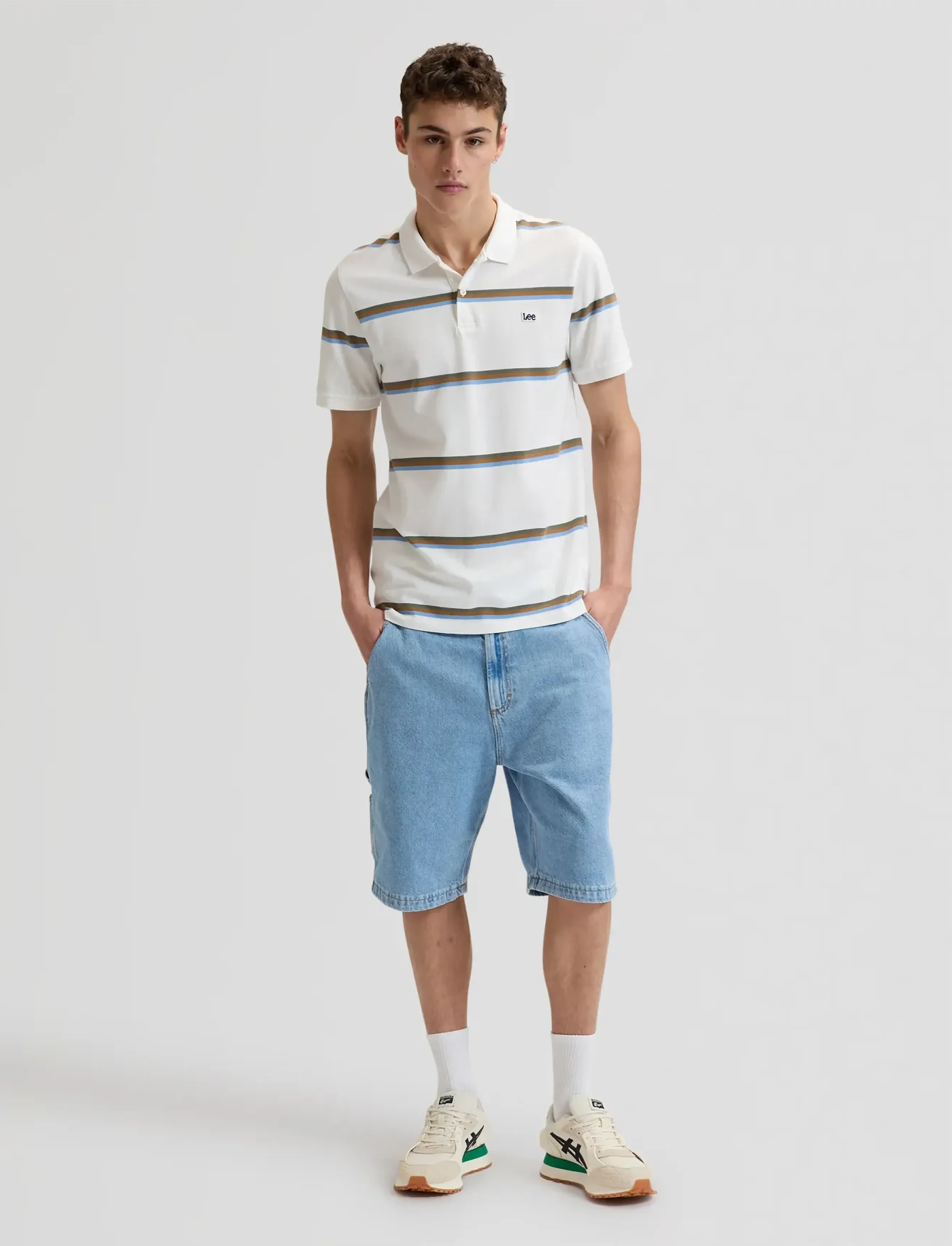 Lee Jeans - PIQUE POLO - short-sleeved polos - halogen safari stripe - 2