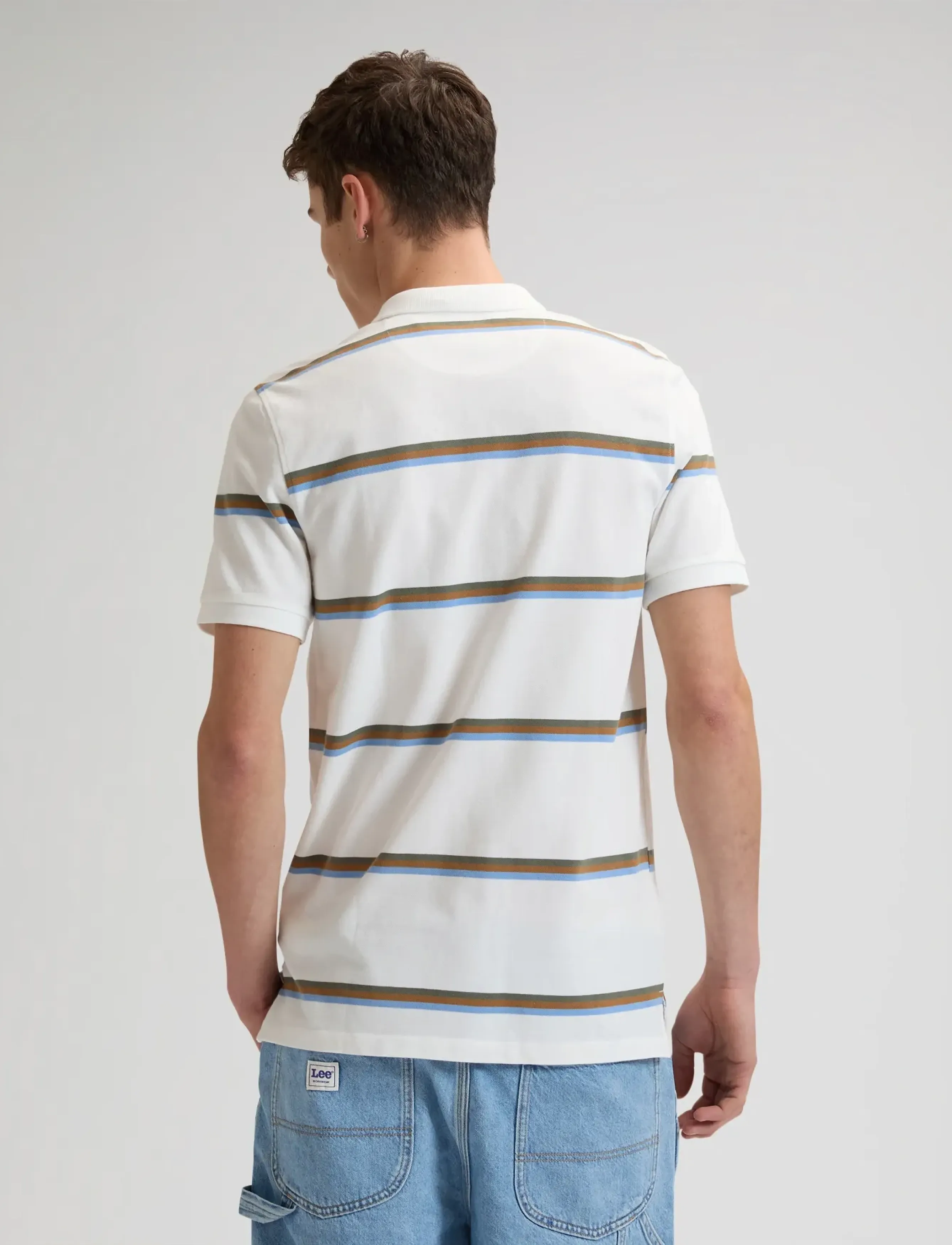 Lee Jeans - PIQUE POLO - short-sleeved polos - halogen safari stripe - 3