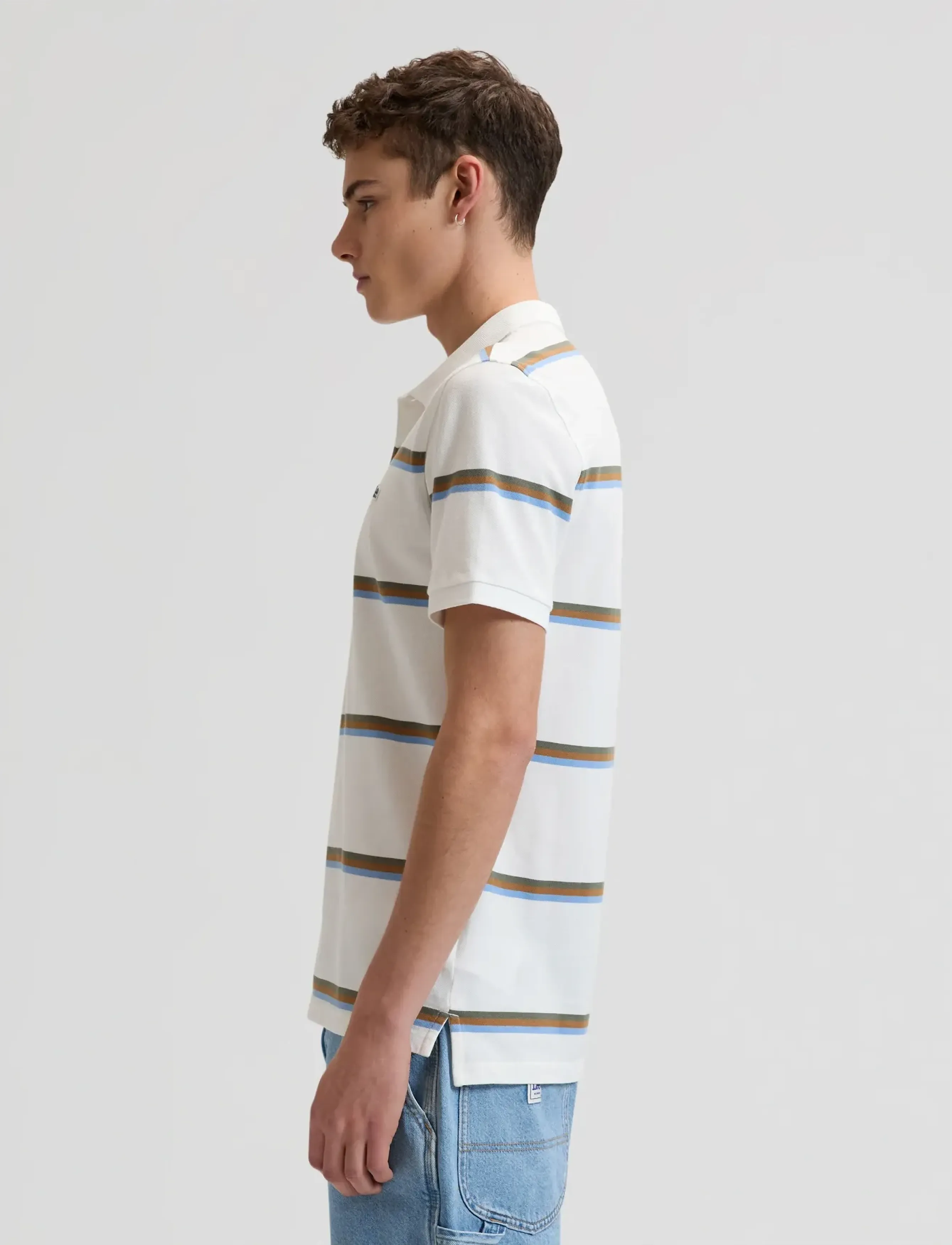 Lee Jeans - PIQUE POLO - short-sleeved polos - halogen safari stripe - 4