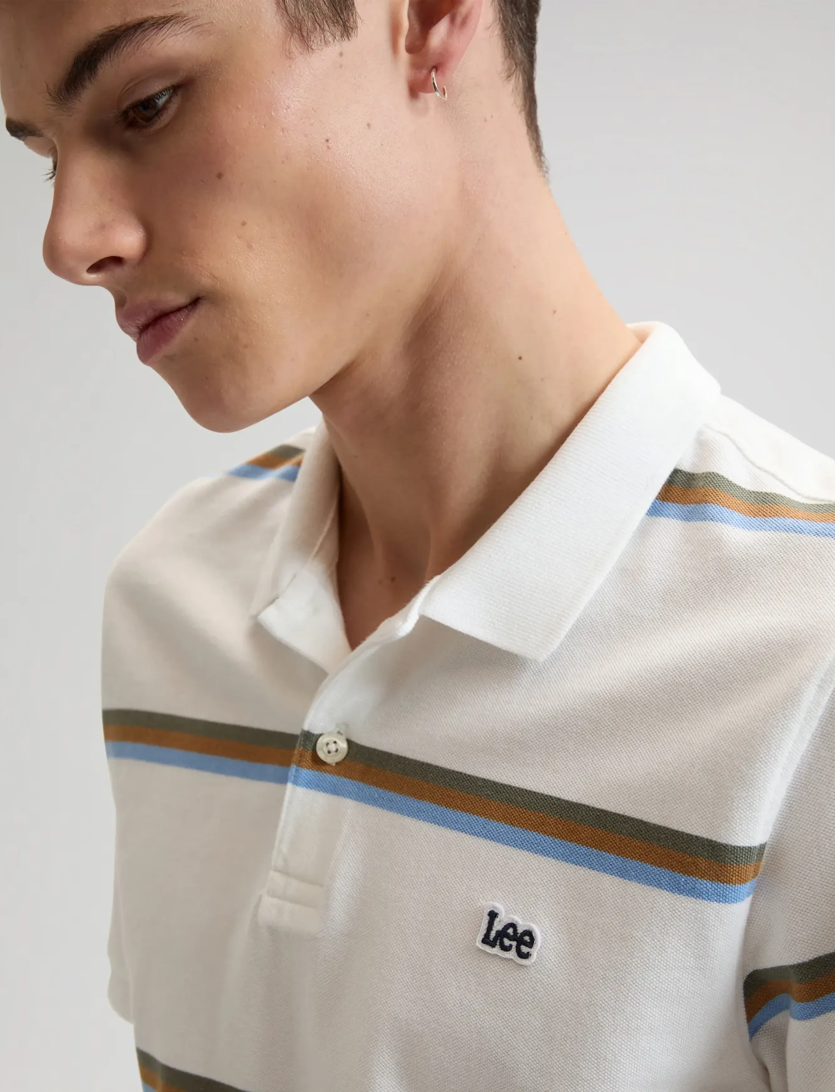 Lee Jeans - PIQUE POLO - short-sleeved polos - halogen safari stripe - 5