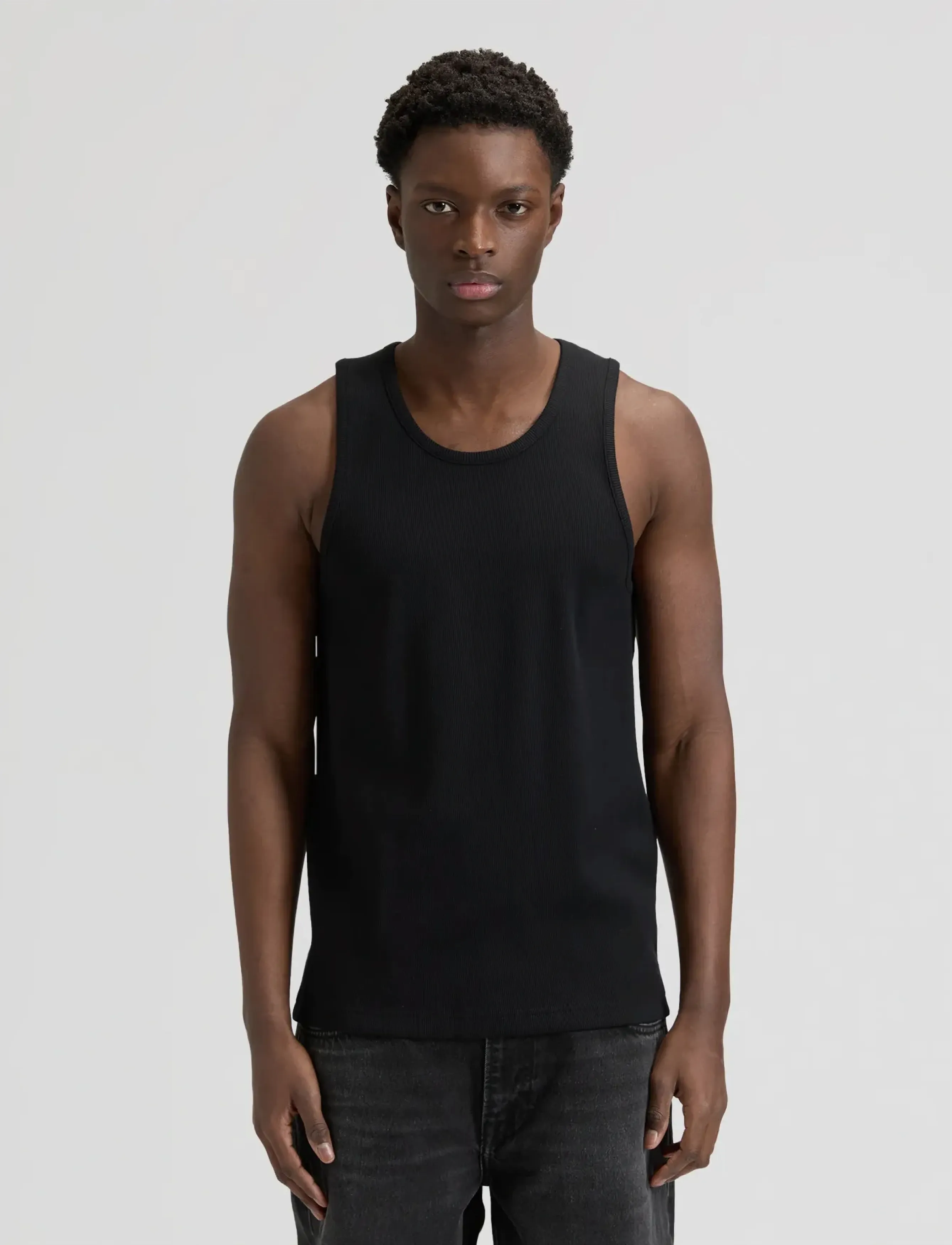 Lee Jeans RIBBED TANK - Varrukateta särgid - BLACK / black