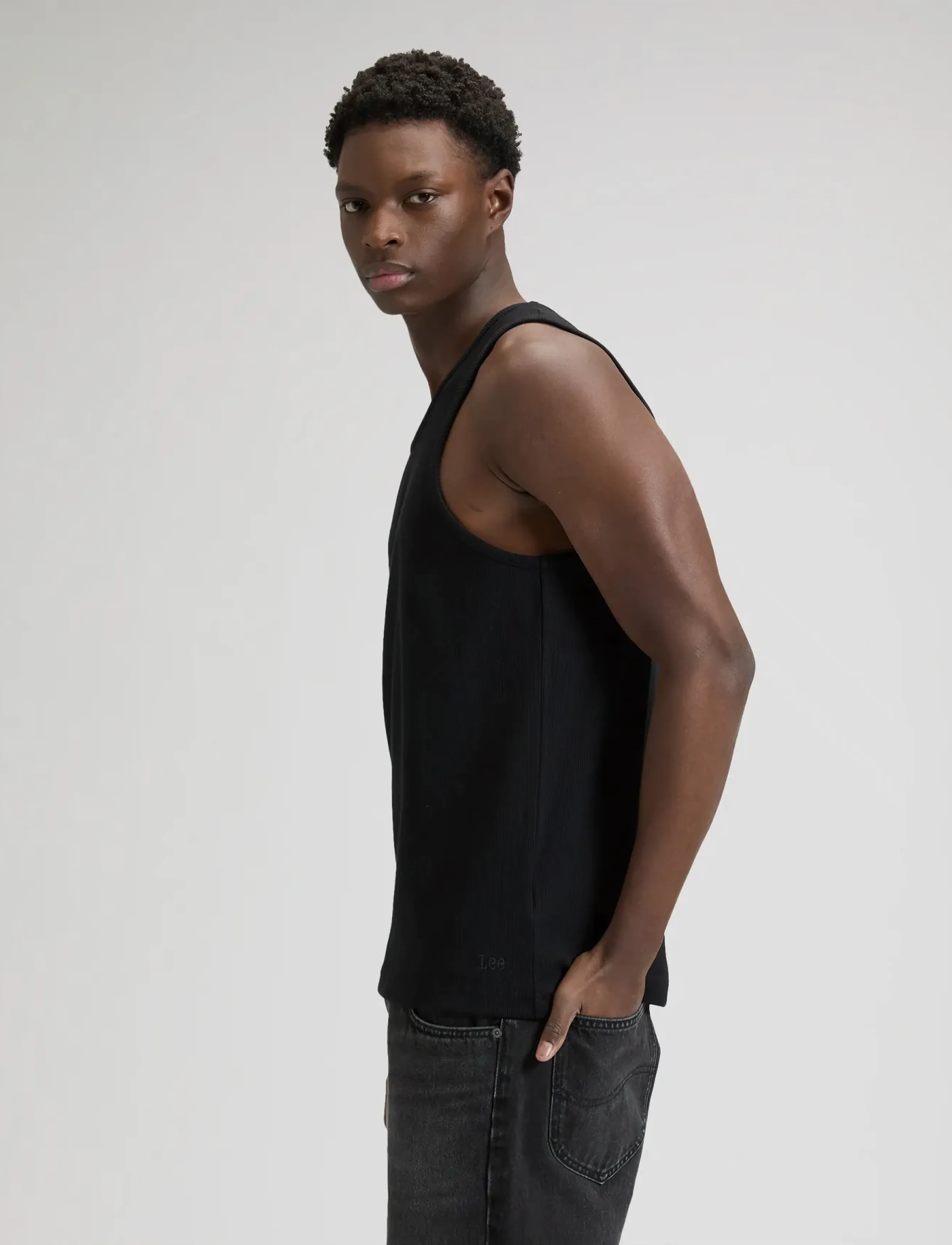 Lee Jeans - RIBBED TANK - laagste prijzen - black - 4