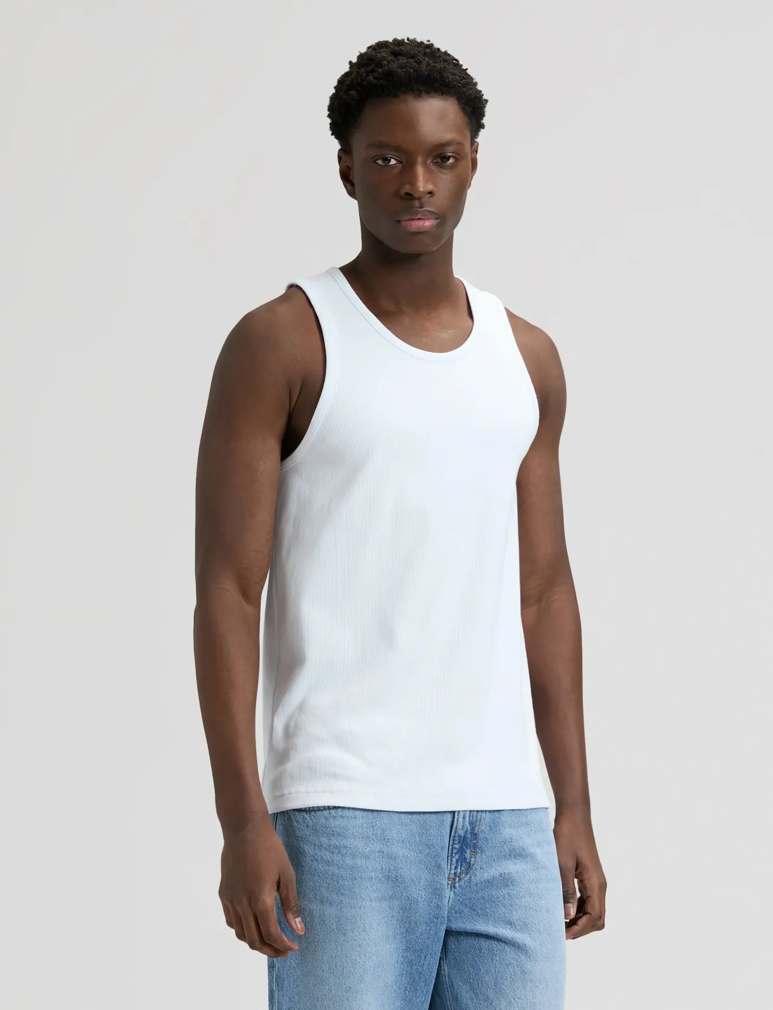 Lee Jeans RIBBED TANK - Varrukateta särgid - BRIGHT WHITE / white