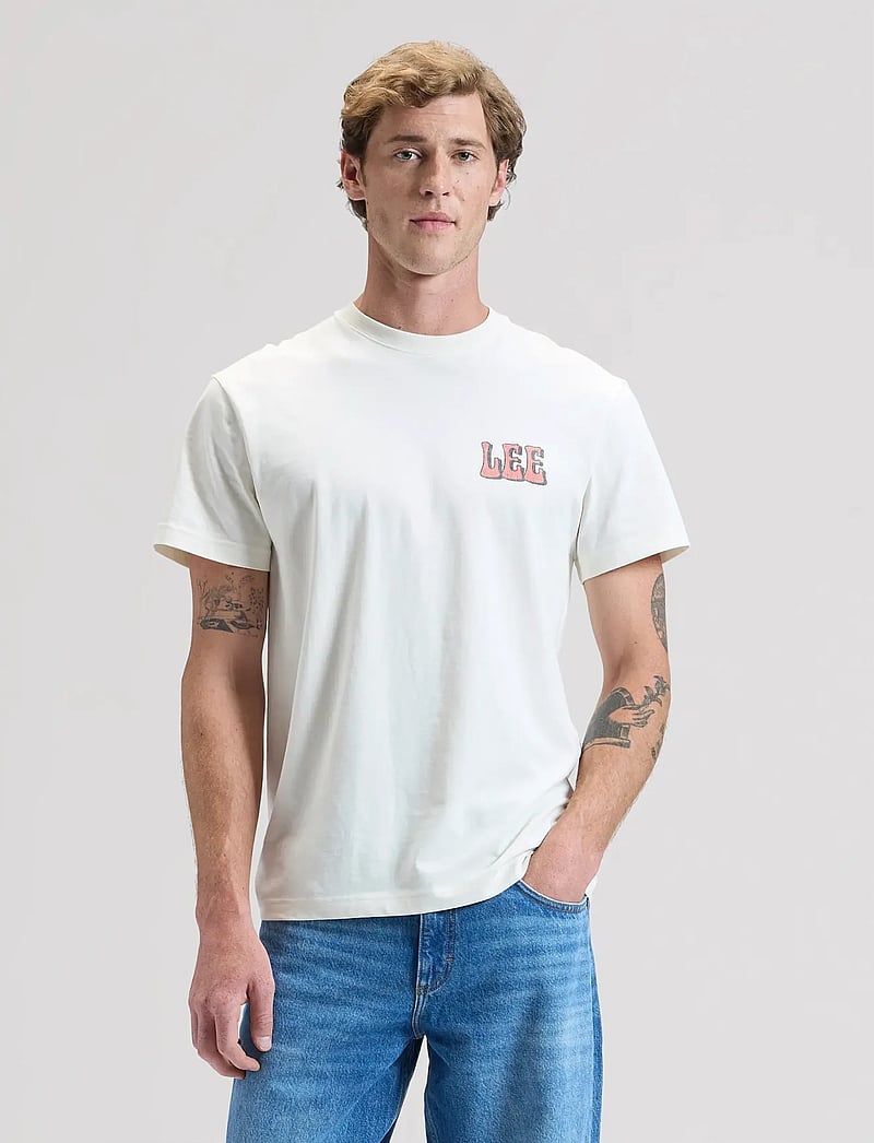 Lee Jeans - LEE VINYL TEE - kurzärmelig - natural - 3