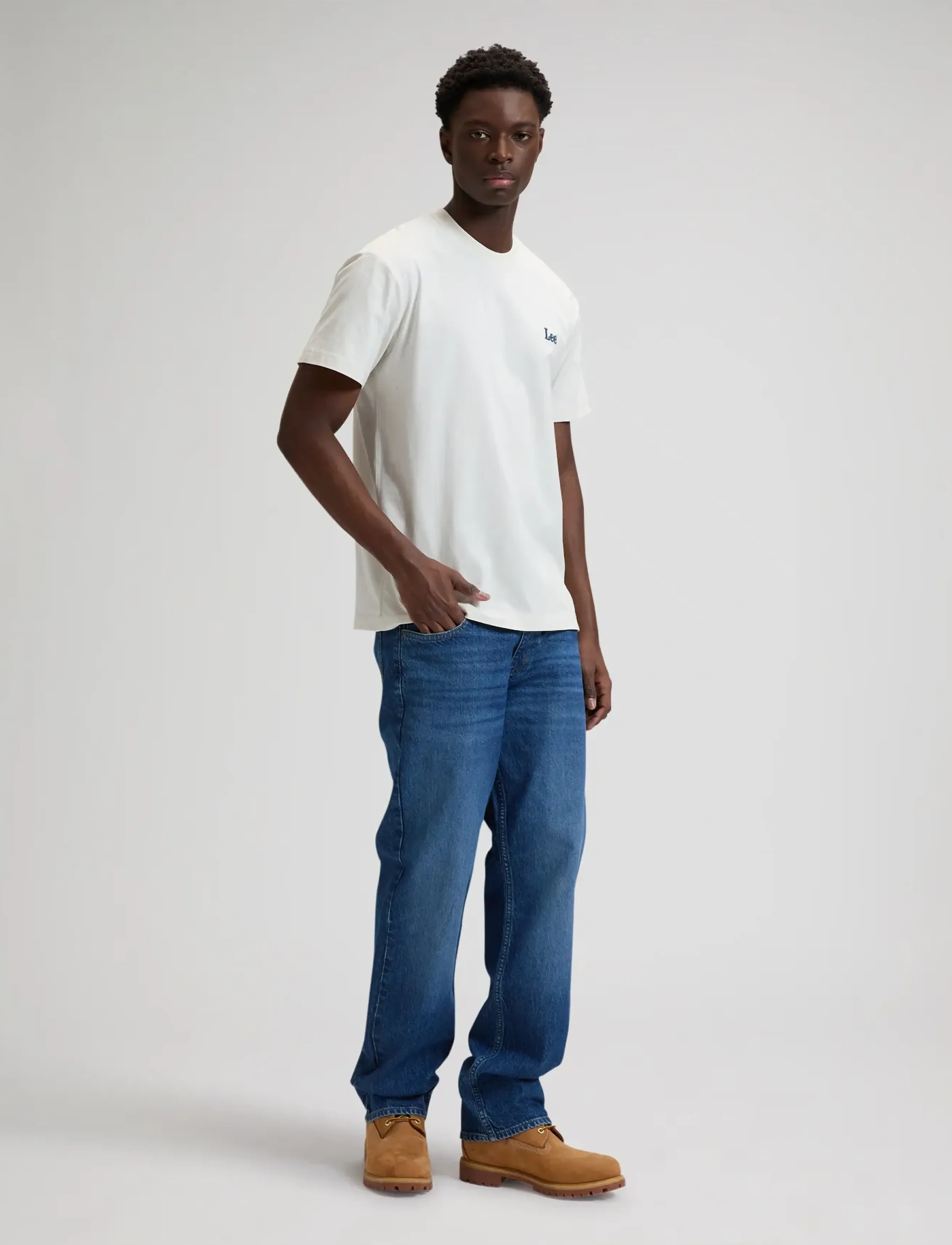 Lee Jeans - SS SMALL LOGO TEE - laveste priser - natural - 3