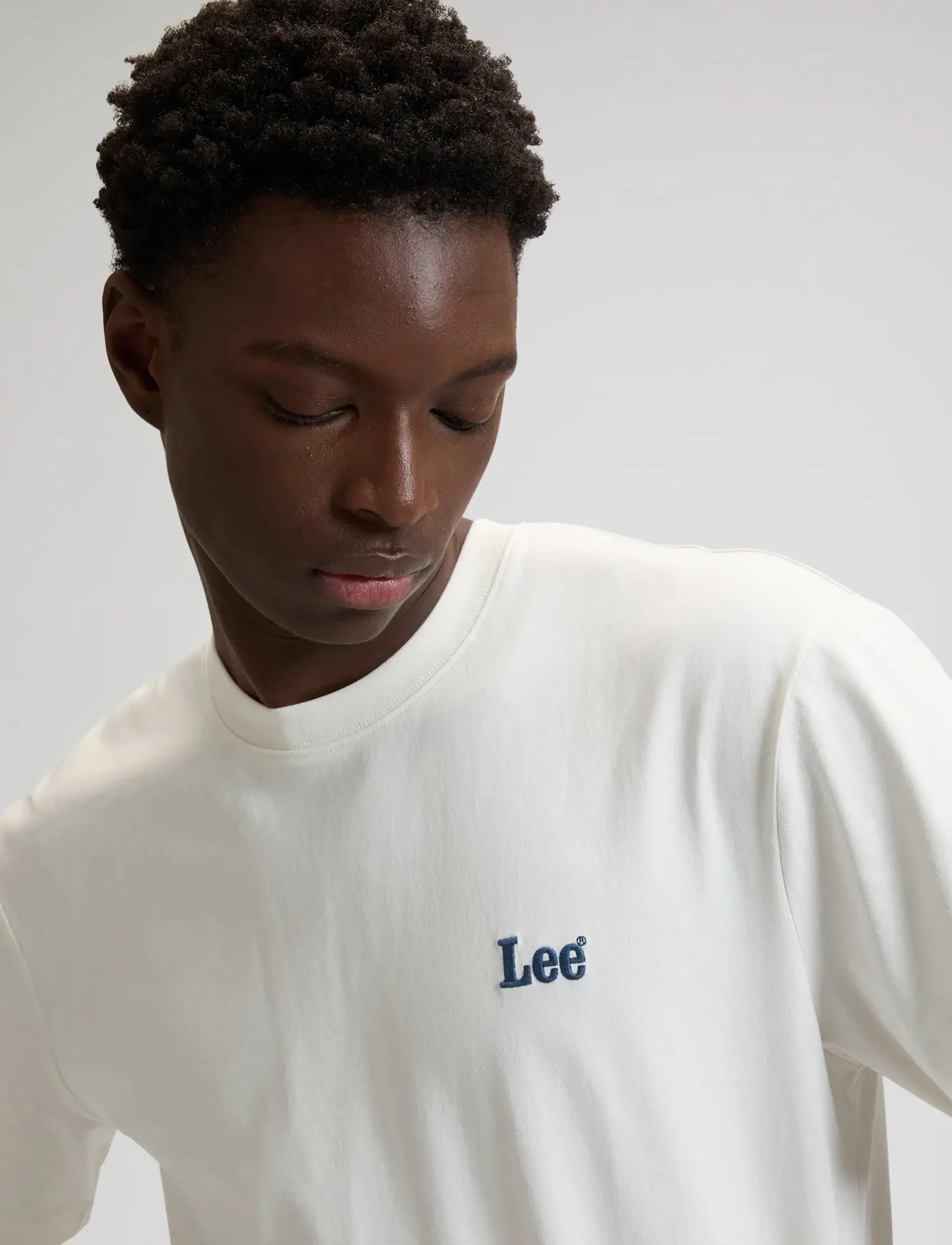Lee Jeans - SS SMALL LOGO TEE - laveste priser - natural - 5