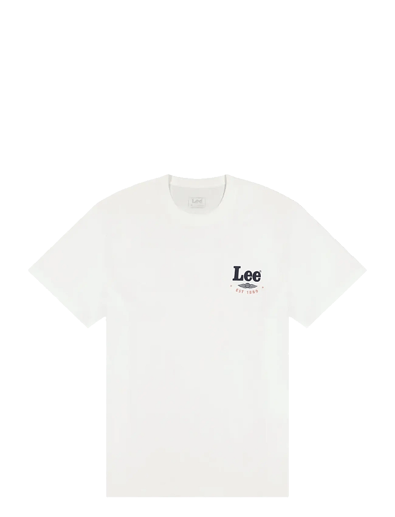Lee Jeans - STAMP LEE TEE - kortærmede t-shirts - bright white - 1