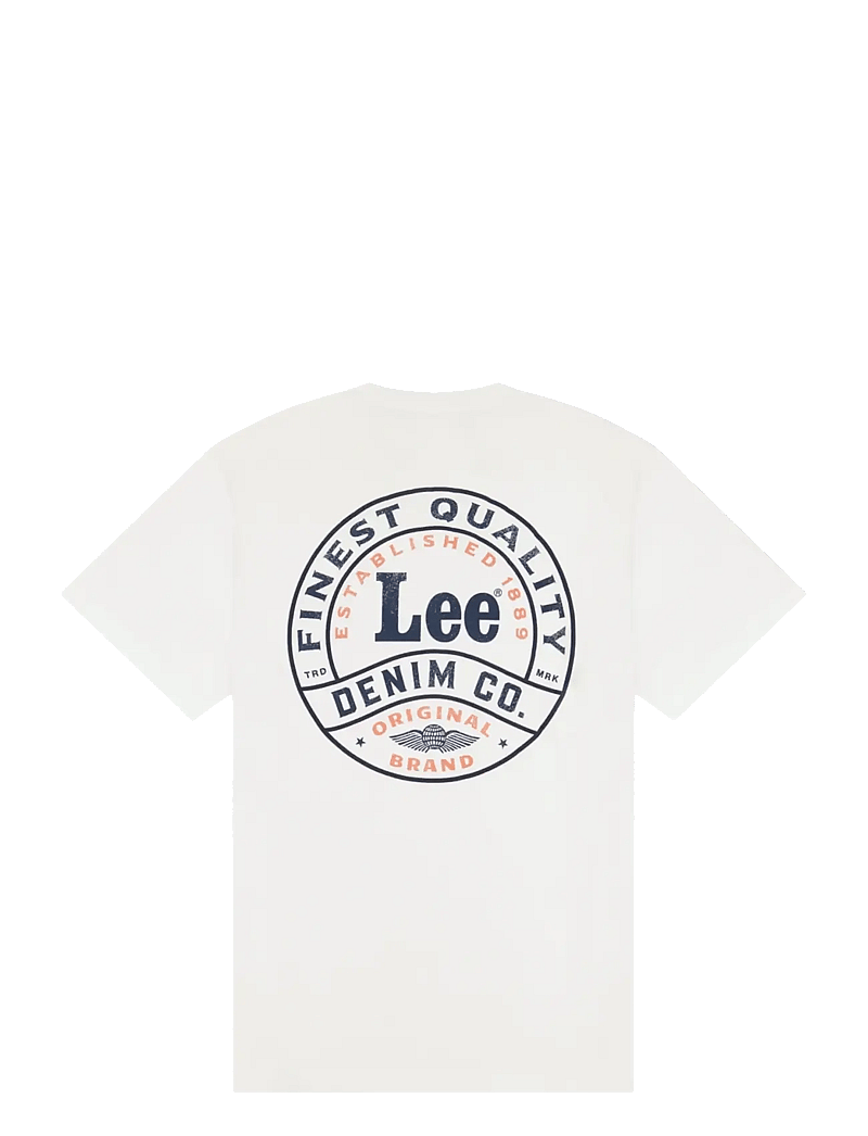 Lee Jeans - STAMP LEE TEE - kortærmede t-shirts - bright white - 2