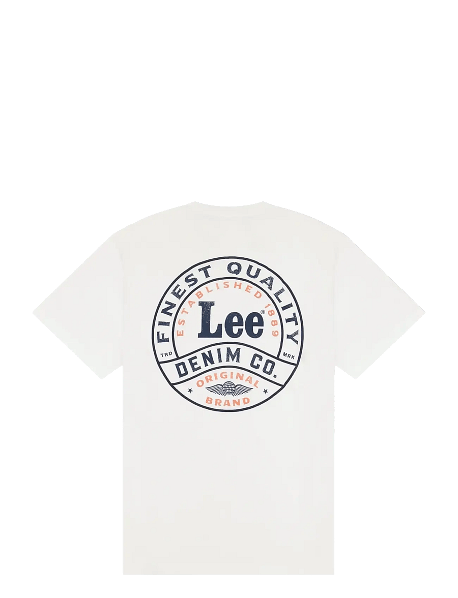 Lee Jeans - STAMP LEE TEE - kortärmade t-shirts - bright white - 2