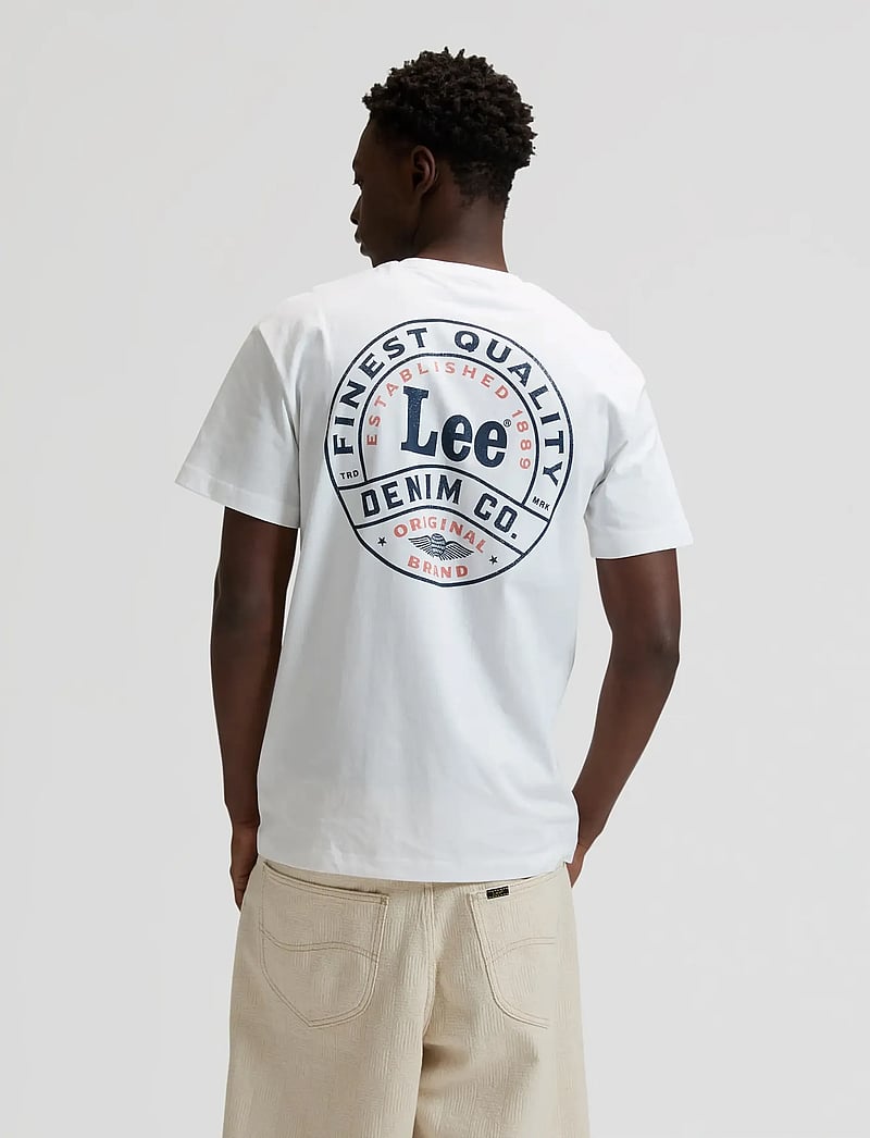 Lee Jeans - STAMP LEE TEE - kortærmede t-shirts - bright white - 3