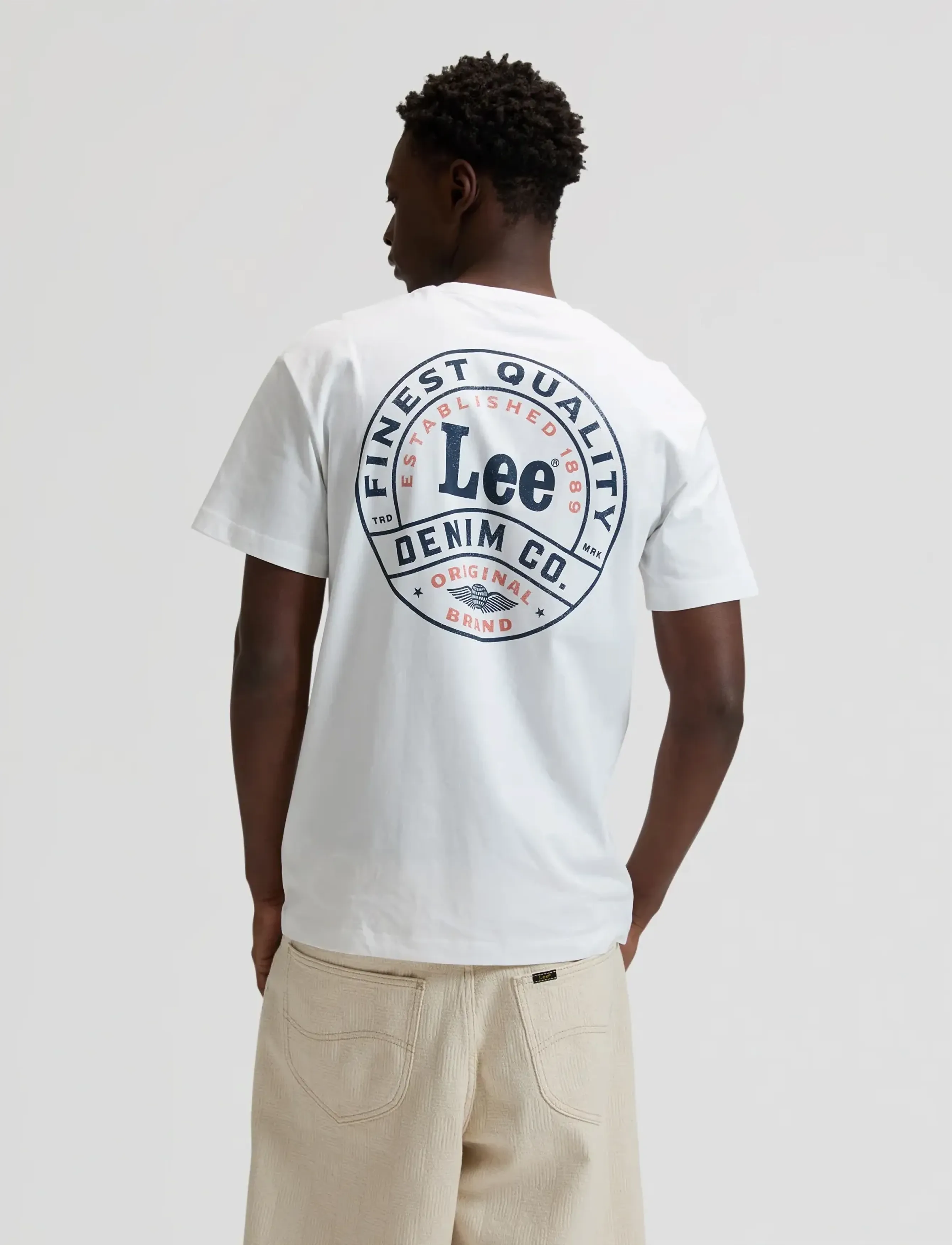 Lee Jeans - STAMP LEE TEE - kortärmade t-shirts - bright white - 3