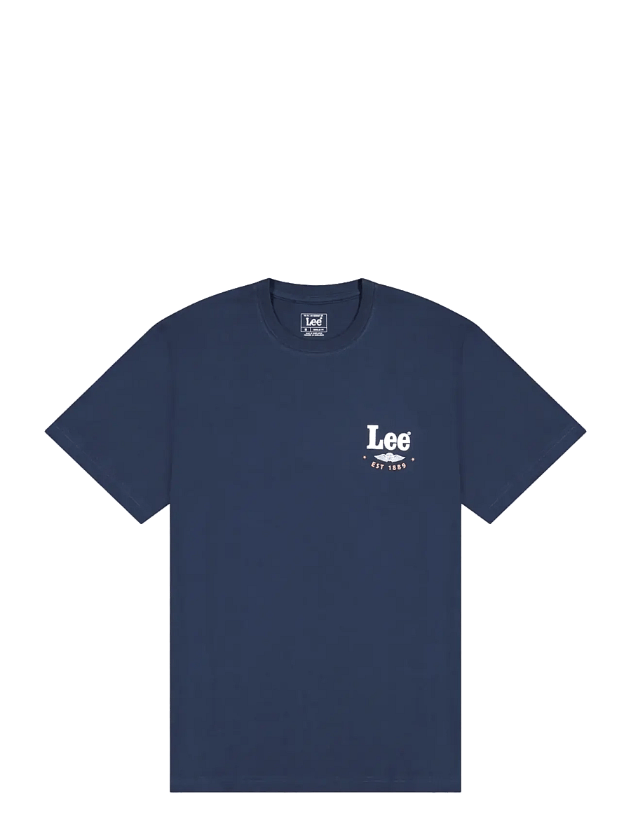 Lee Jeans - STAMP LEE TEE - kurzärmelig - rivet navy - 1