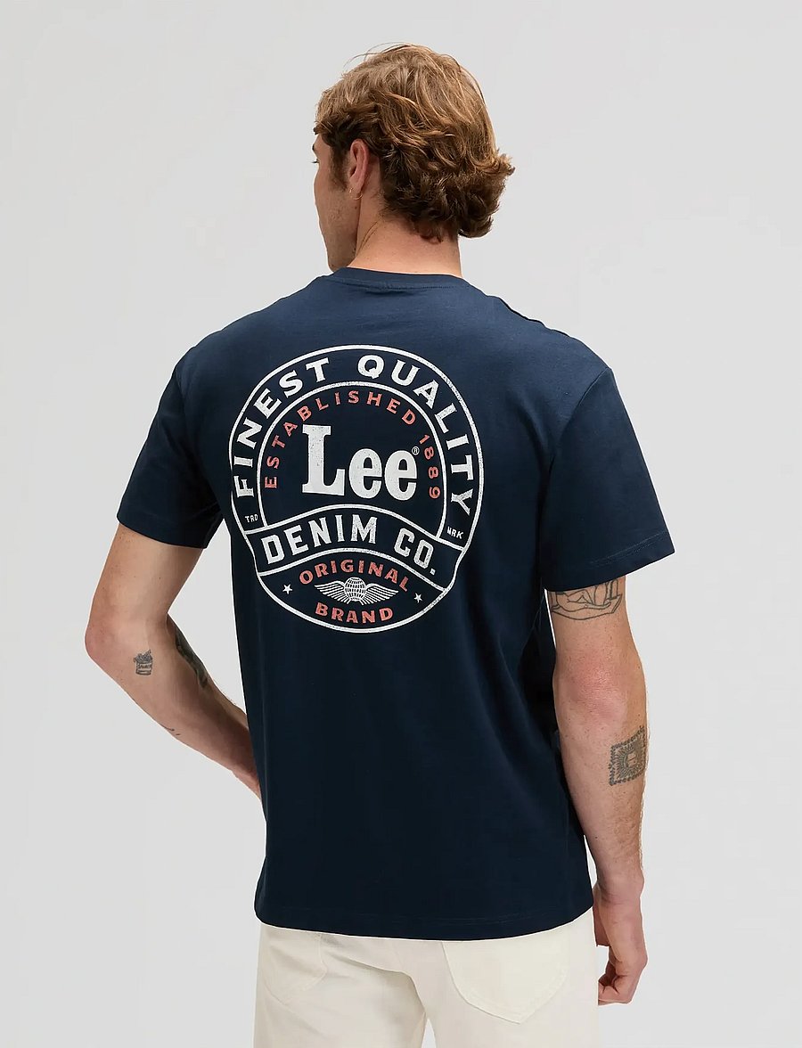 Lee Jeans - STAMP LEE TEE - kurzärmelig - rivet navy - 3