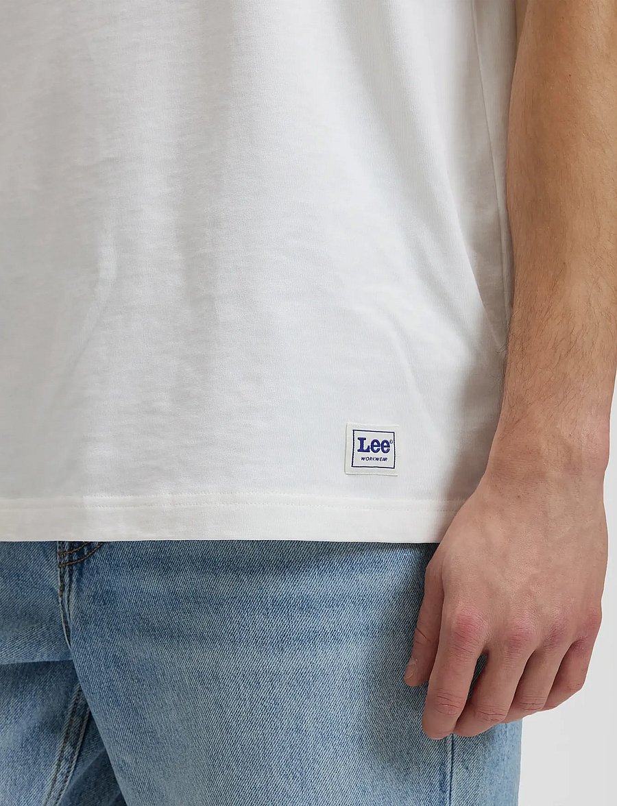 Lee Jeans - WORKWEAR BOXY TEE - kurzärmelig - bright white - 5